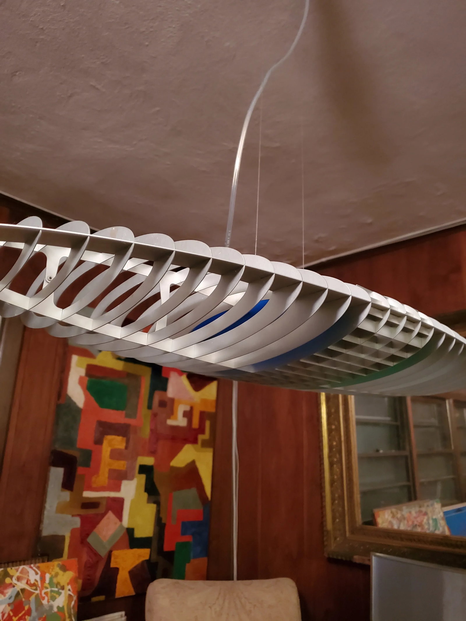 Vintage Space Age 80's Designer Ufo Shape Chandelier - 4