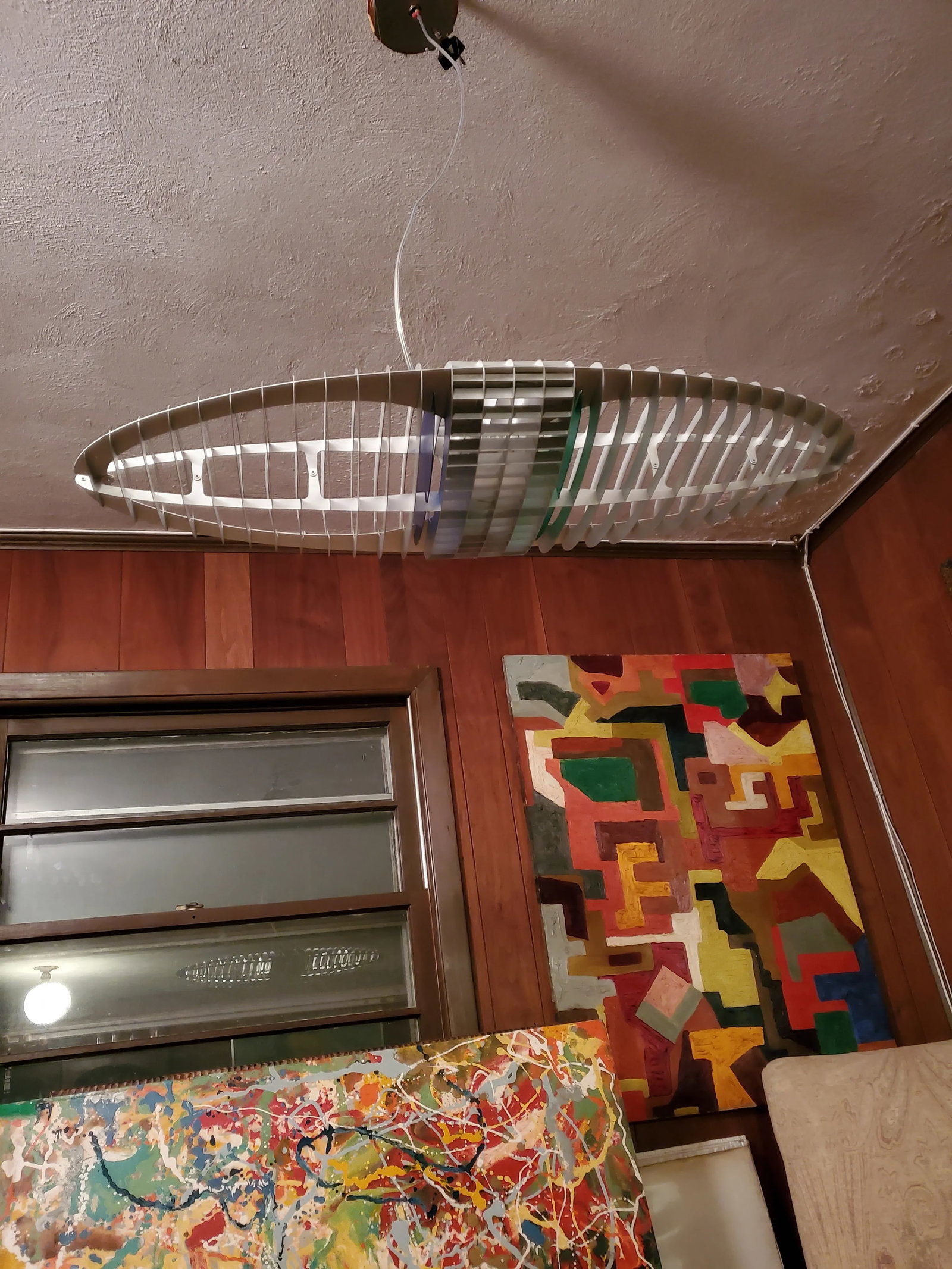 Vintage Space Age 80's Designer Ufo Shape Chandelier - 6