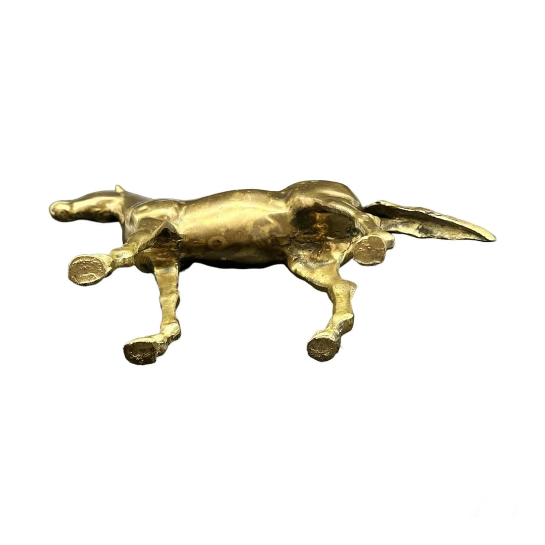 Vintage Patinated Horse Brass Statue - 7