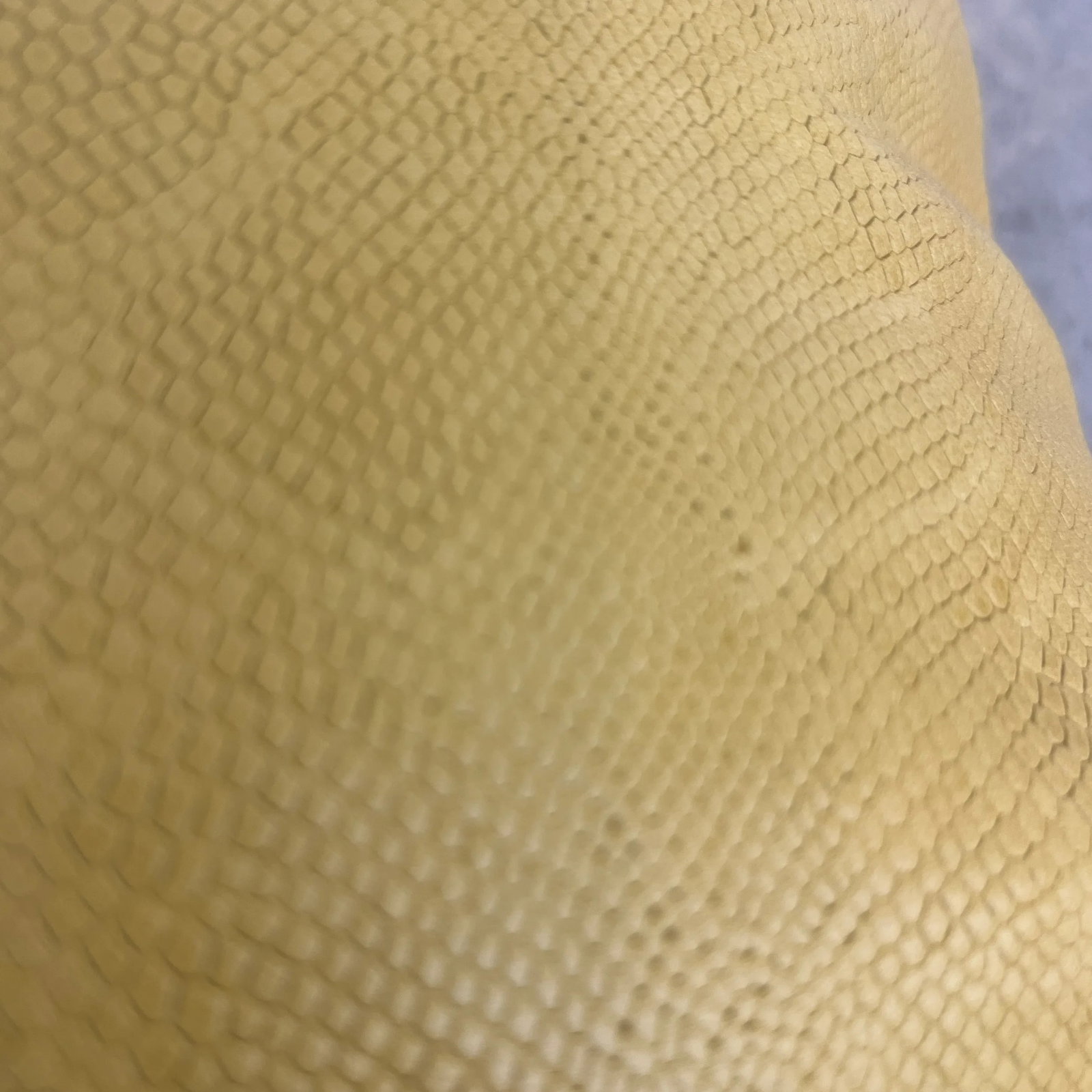 Vintage Peruvian Pillow With Yellow Snakeskin Leather - 6