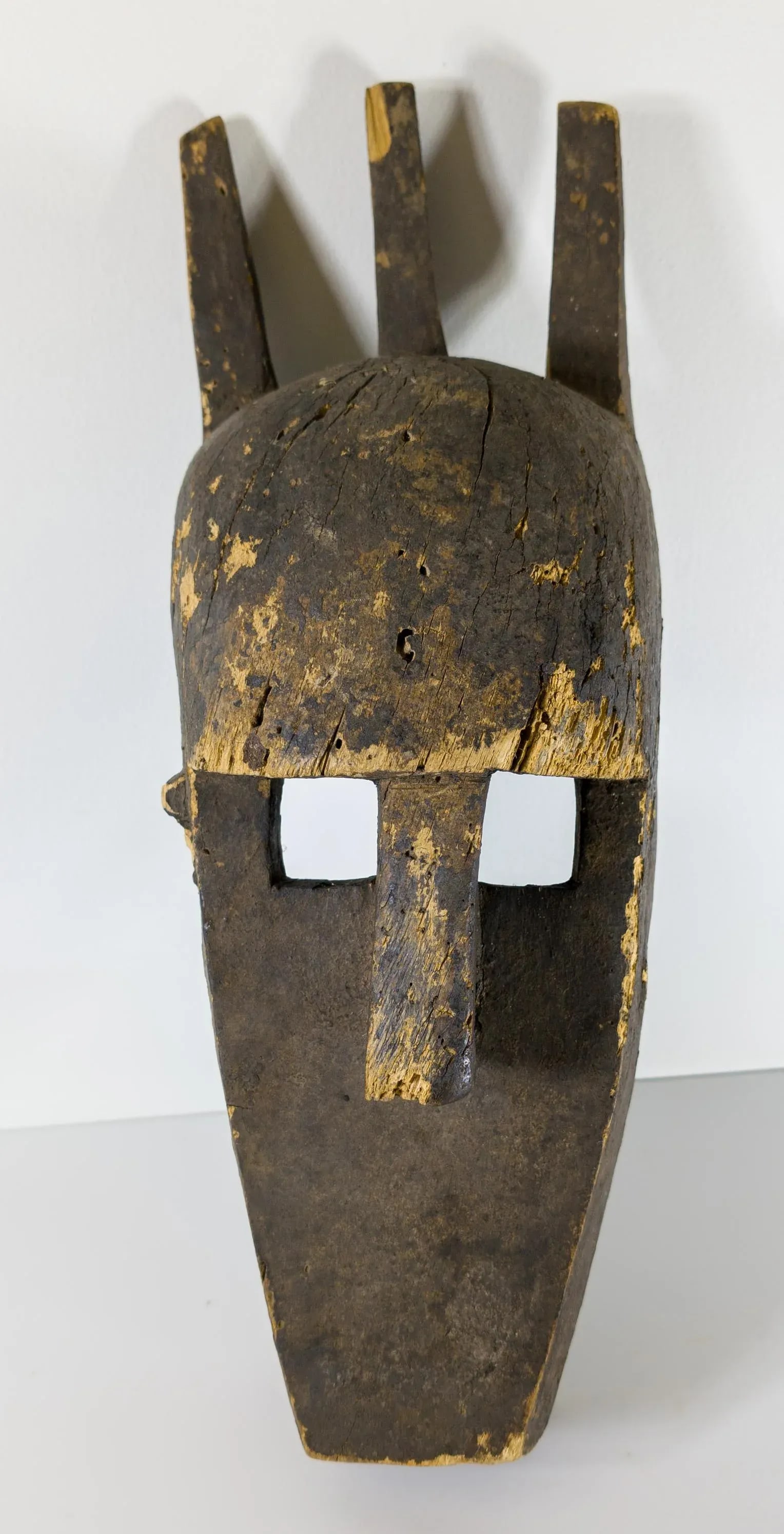 1970's African Tribal Carved Wood Bamana Bambara Kore Mask - 3