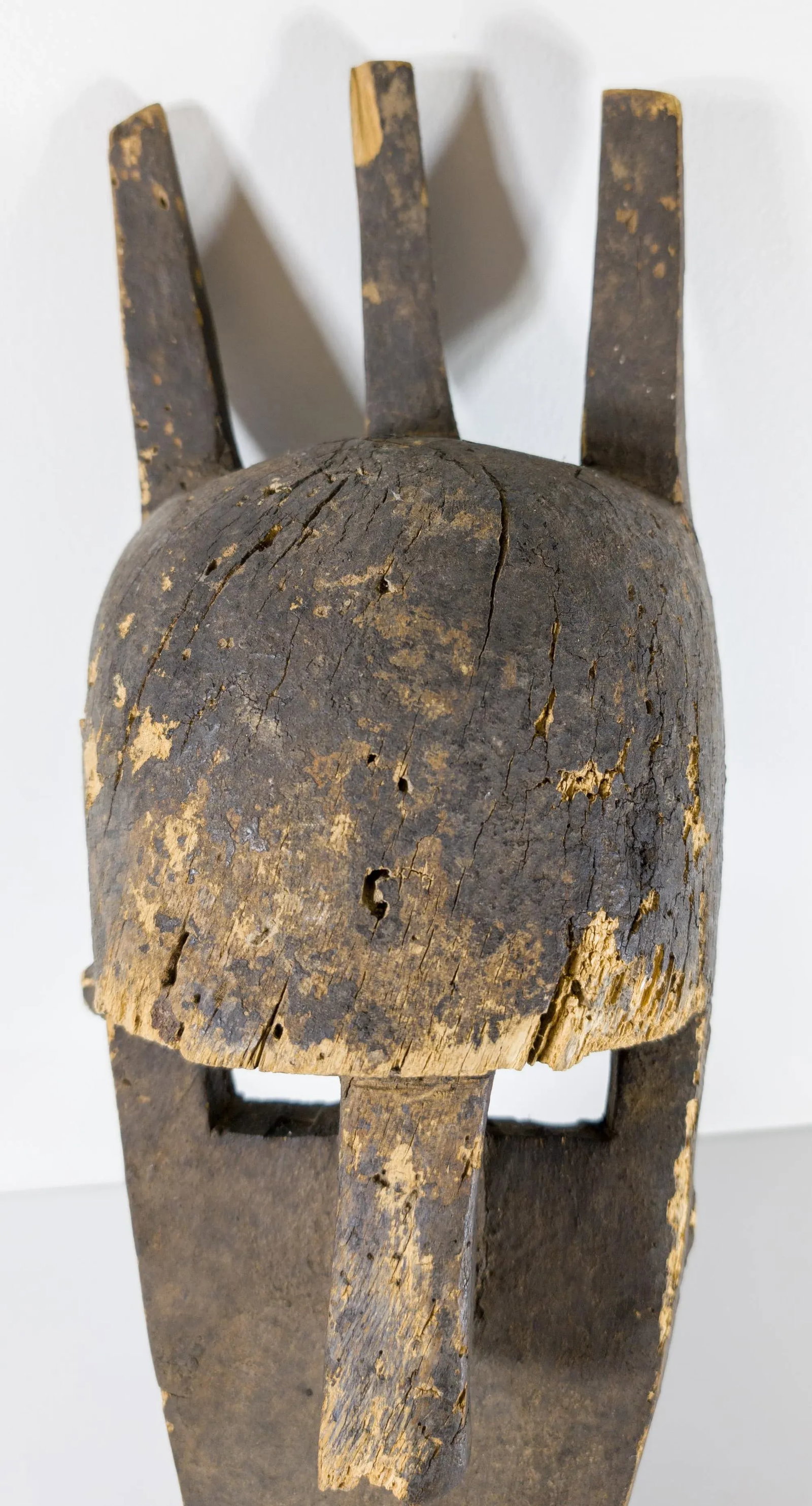 1970's African Tribal Carved Wood Bamana Bambara Kore Mask - 5