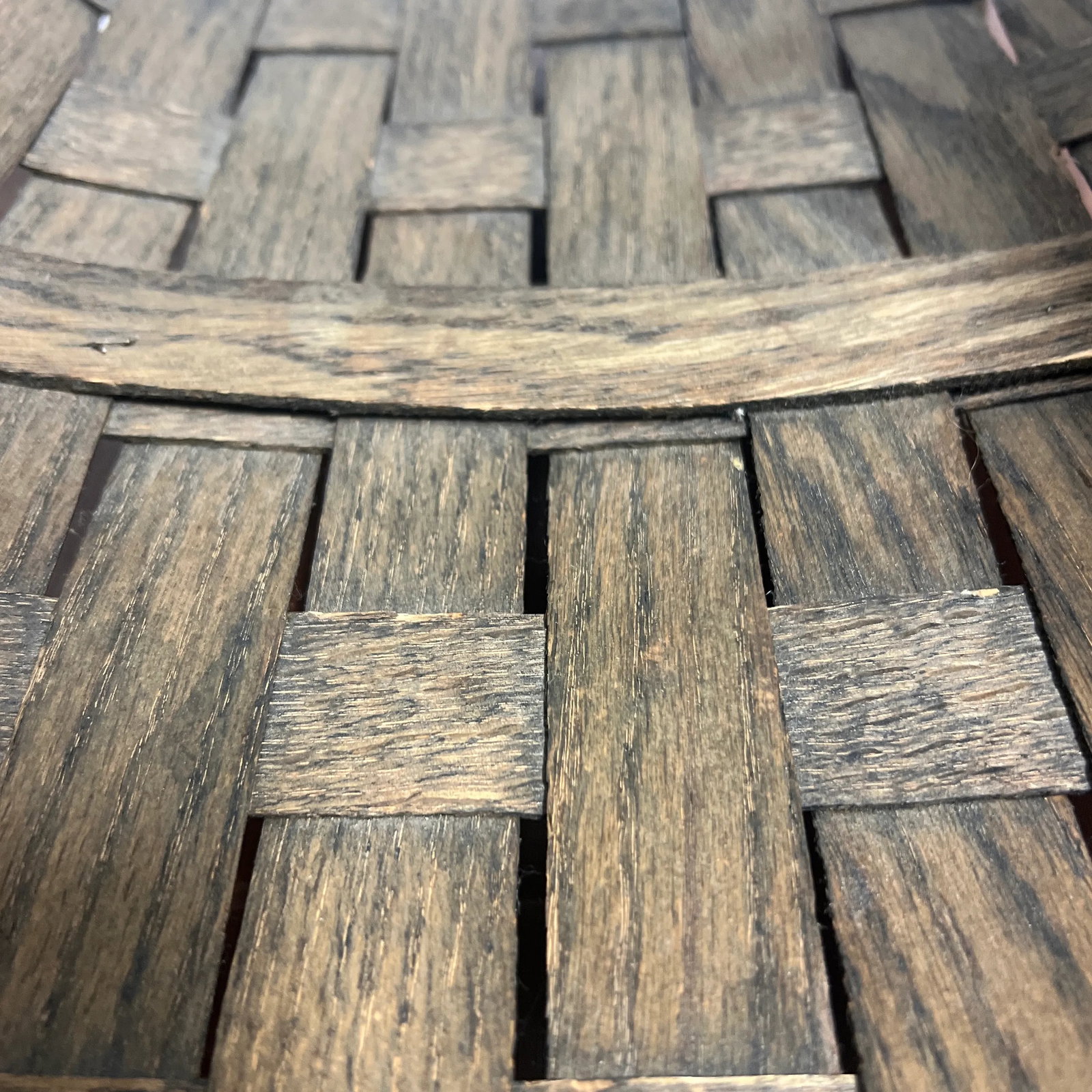 Vintage Split Oak Log Holder Basket for Fireplace - 4