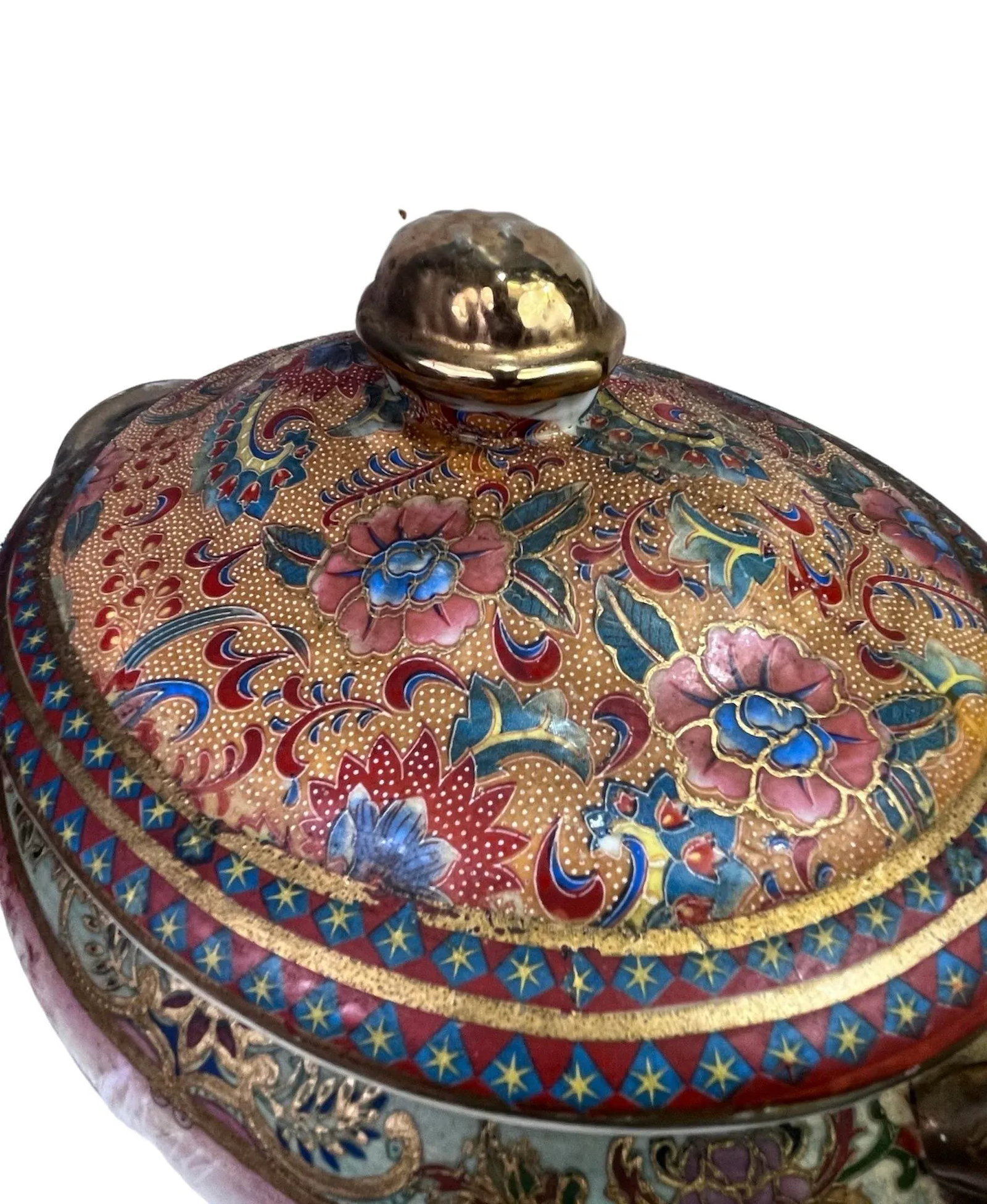 Early 1900s Antique Satsuma Style Tureen With Under Plate - 8