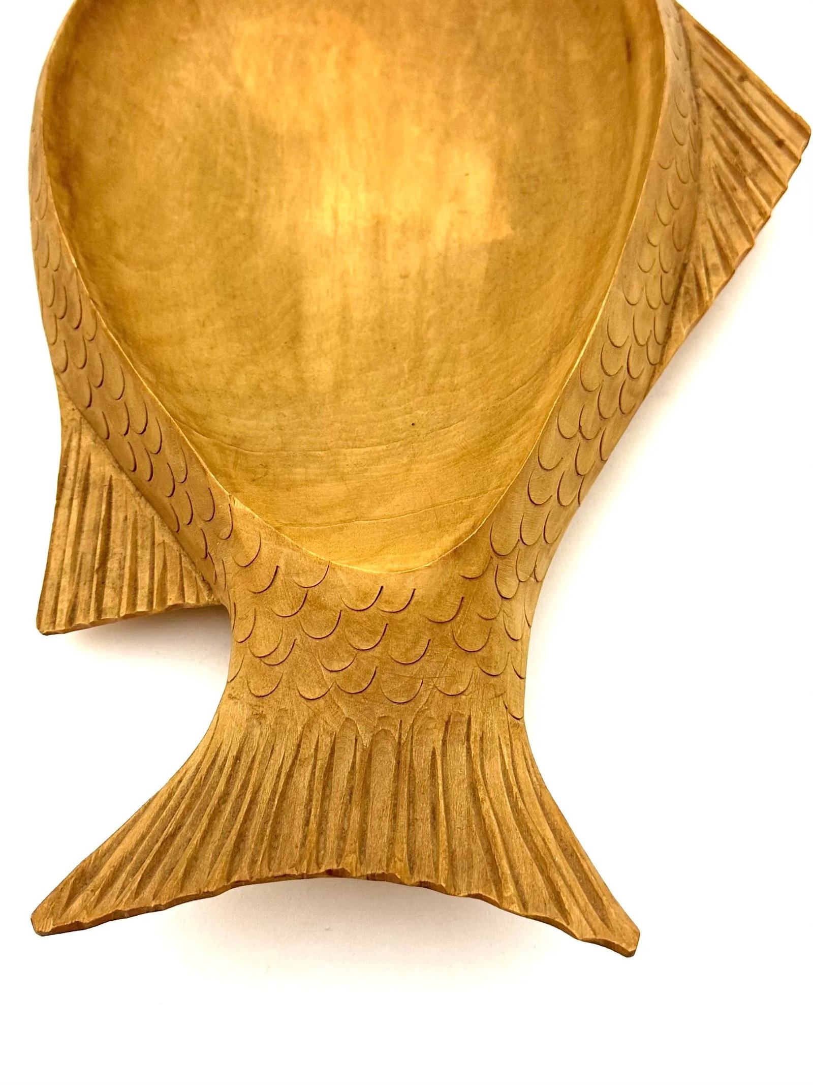 1960s Gerard Fortin Hand Carved Bowl & Utensils - 8