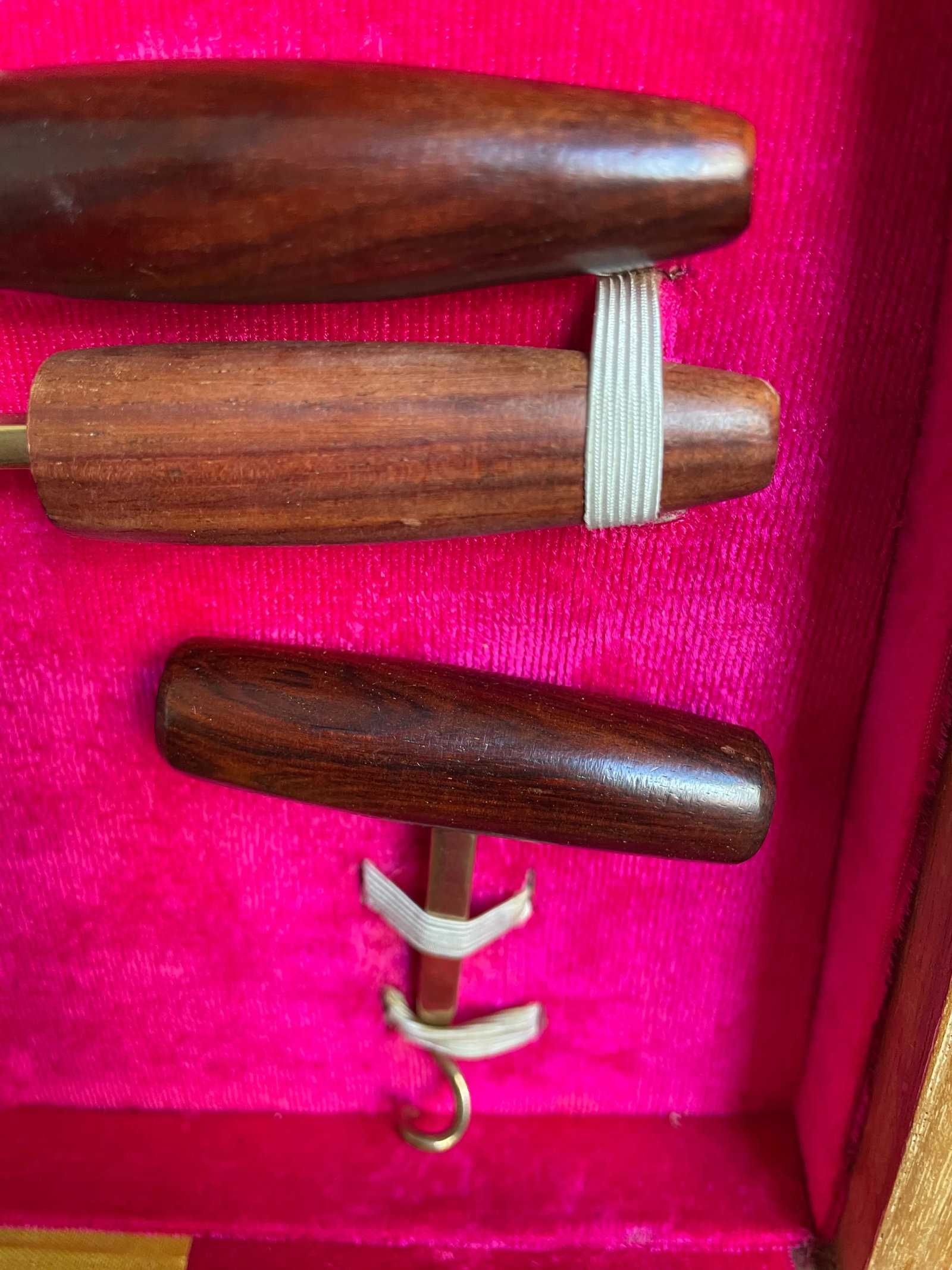 1940s Vintage Wood and Brass Bar Service Set From Thailand- 8 Pieces - 5