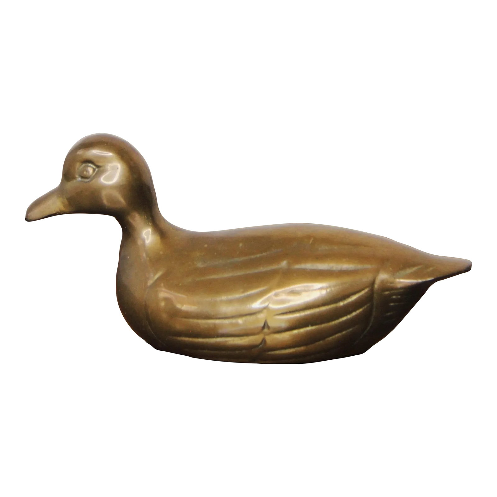 Mid-Century Modern Brass Duck: This Mid-Century modern brass duck is a perfect addition to your home. Enhancing any room with its stylish and timeless design, it is crafted with quality brass material. An ideal decor piece for an i