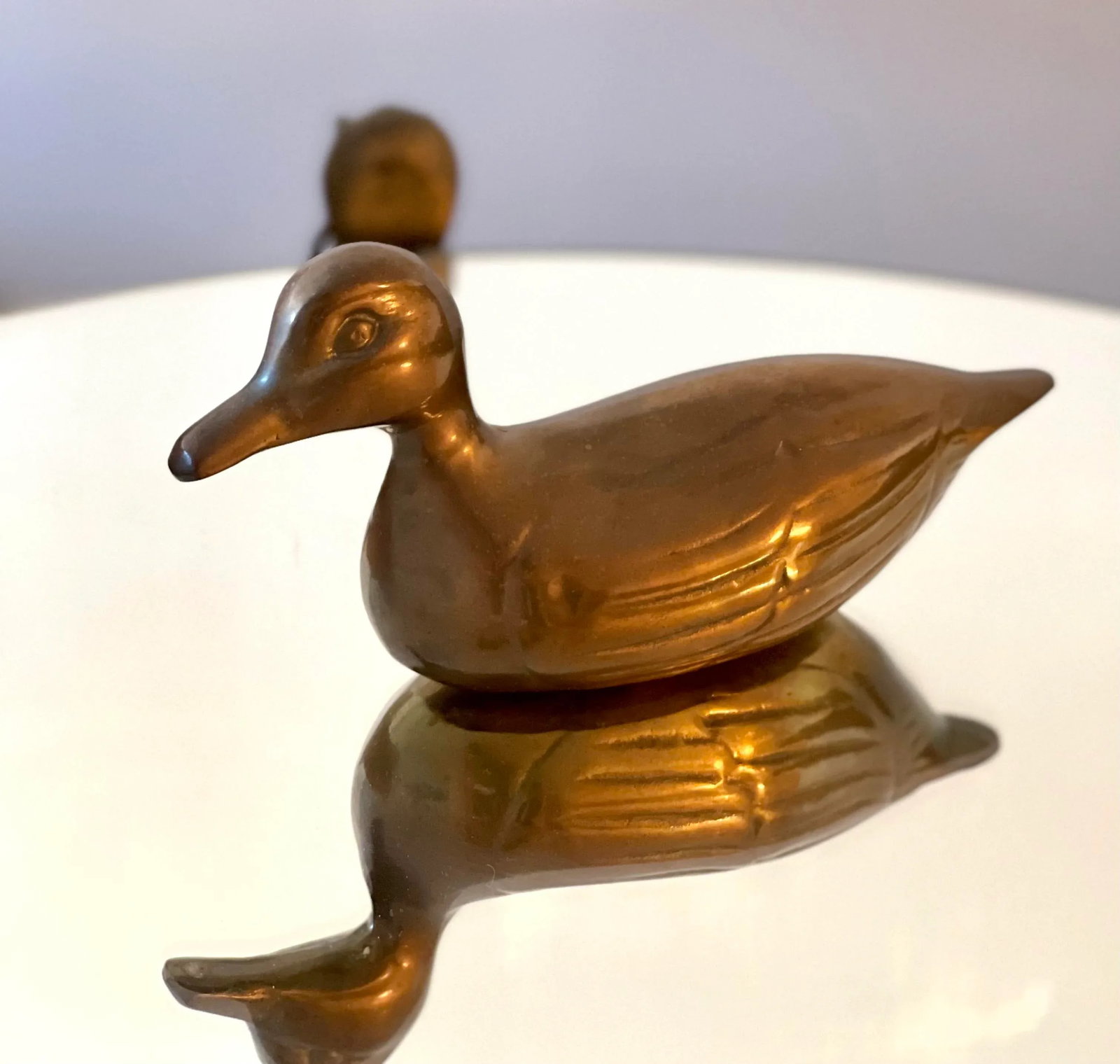 Mid-Century Modern Brass Duck - 2