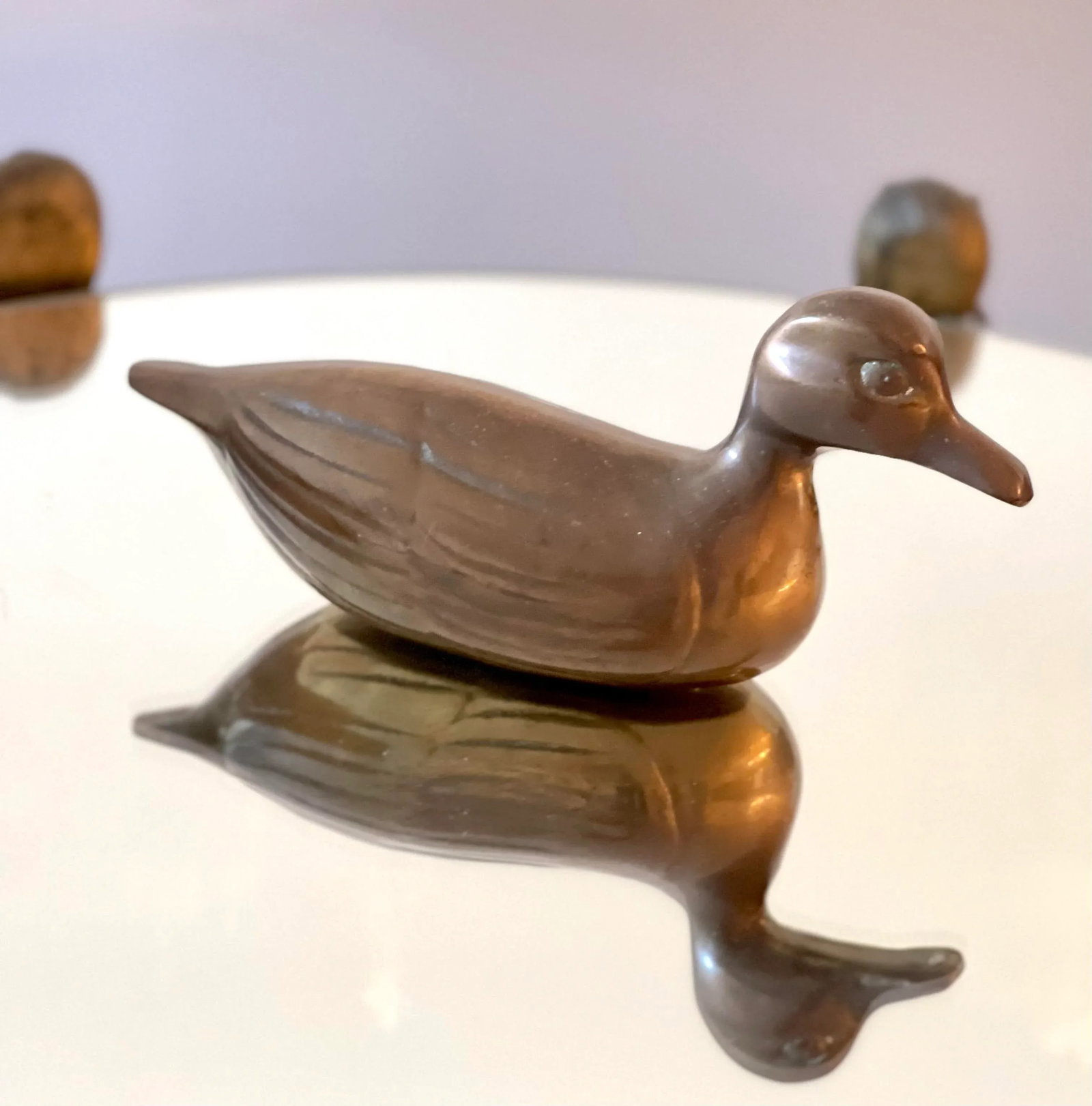 Mid-Century Modern Brass Duck - 3