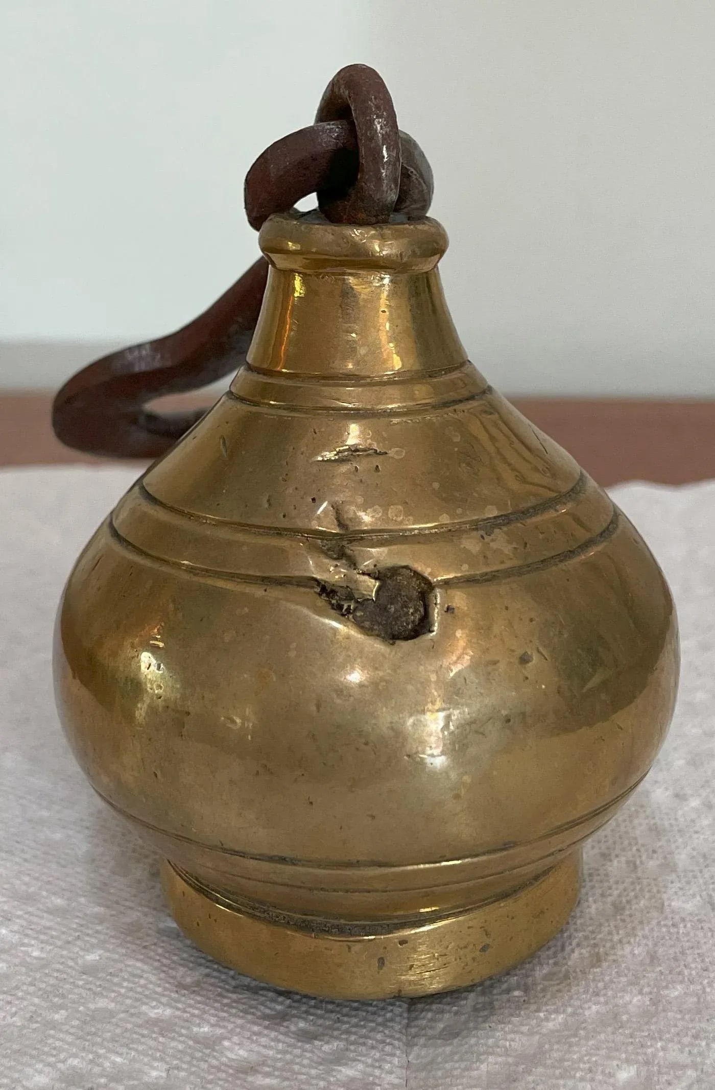 Antique Greek Brass 4 1/2 Pound Weight - 2