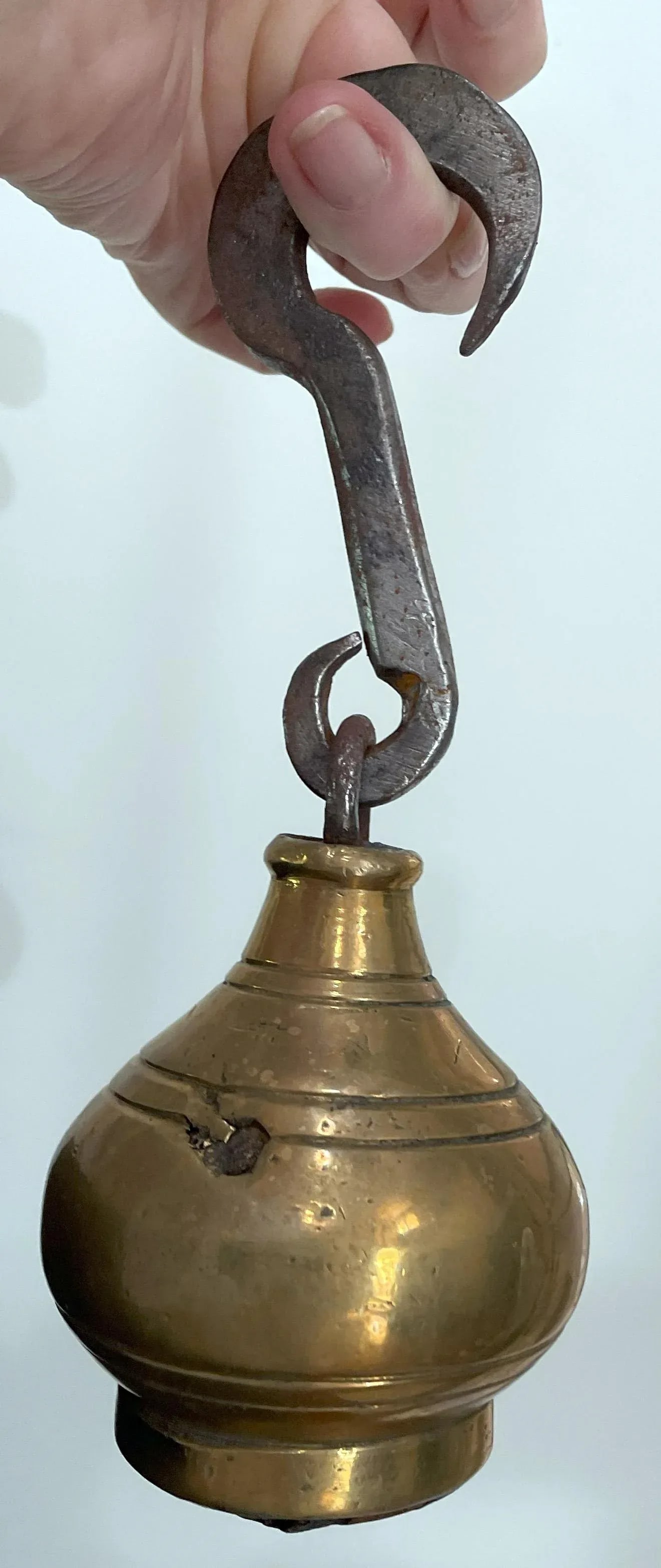 Antique Greek Brass 4 1/2 Pound Weight - 3