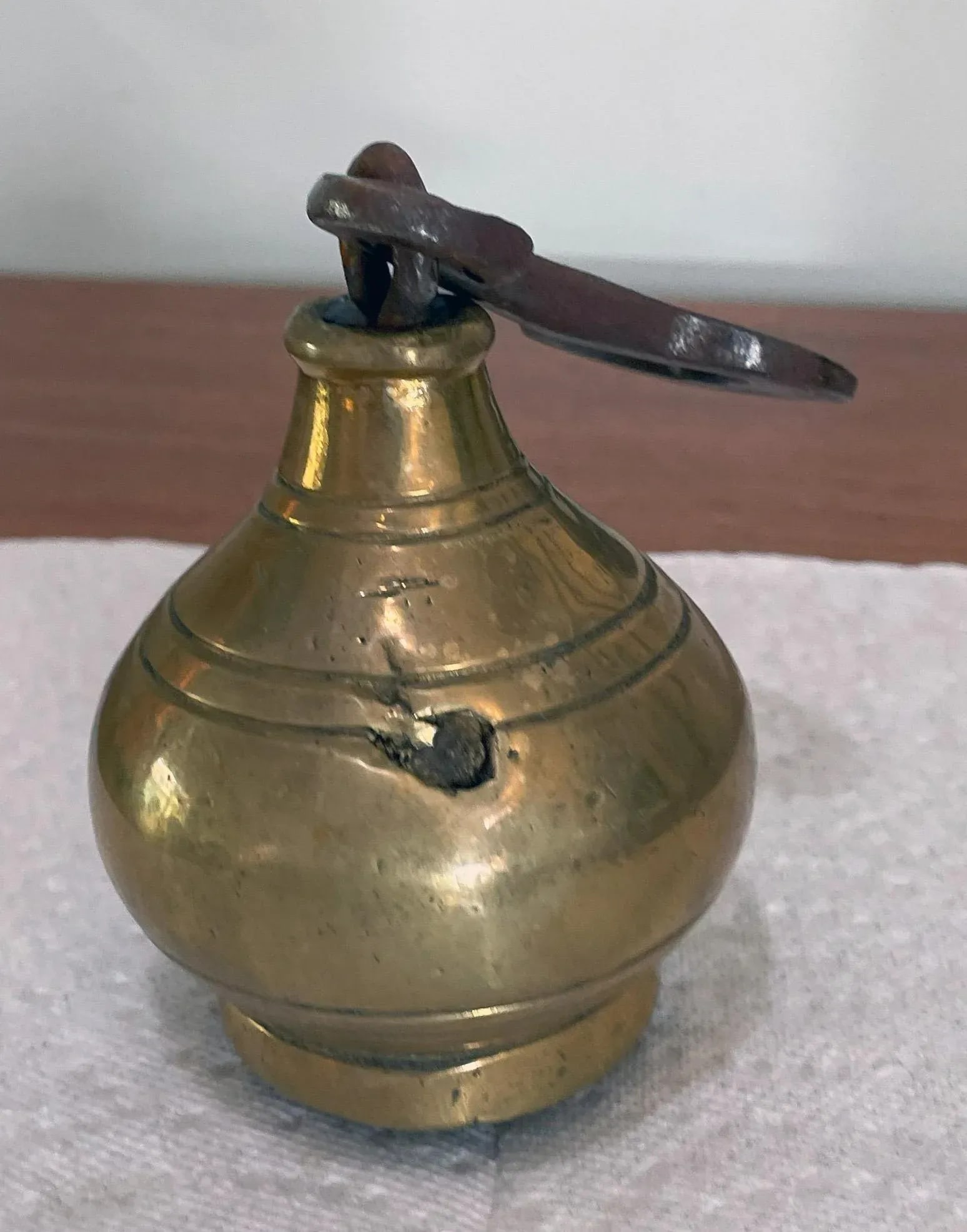 Antique Greek Brass 4 1/2 Pound Weight - 4
