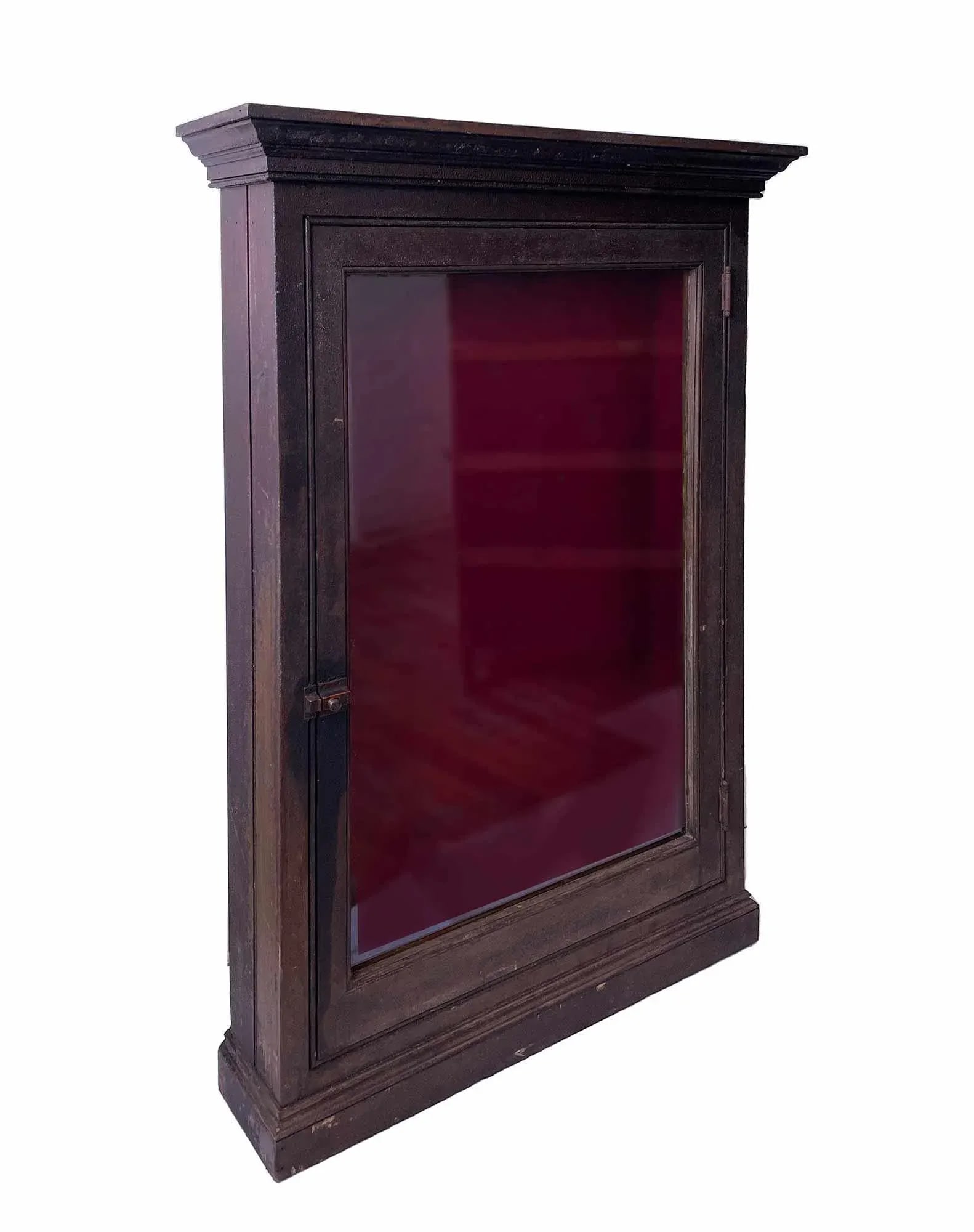 Antique Large Cabinet With Original Glass - 4