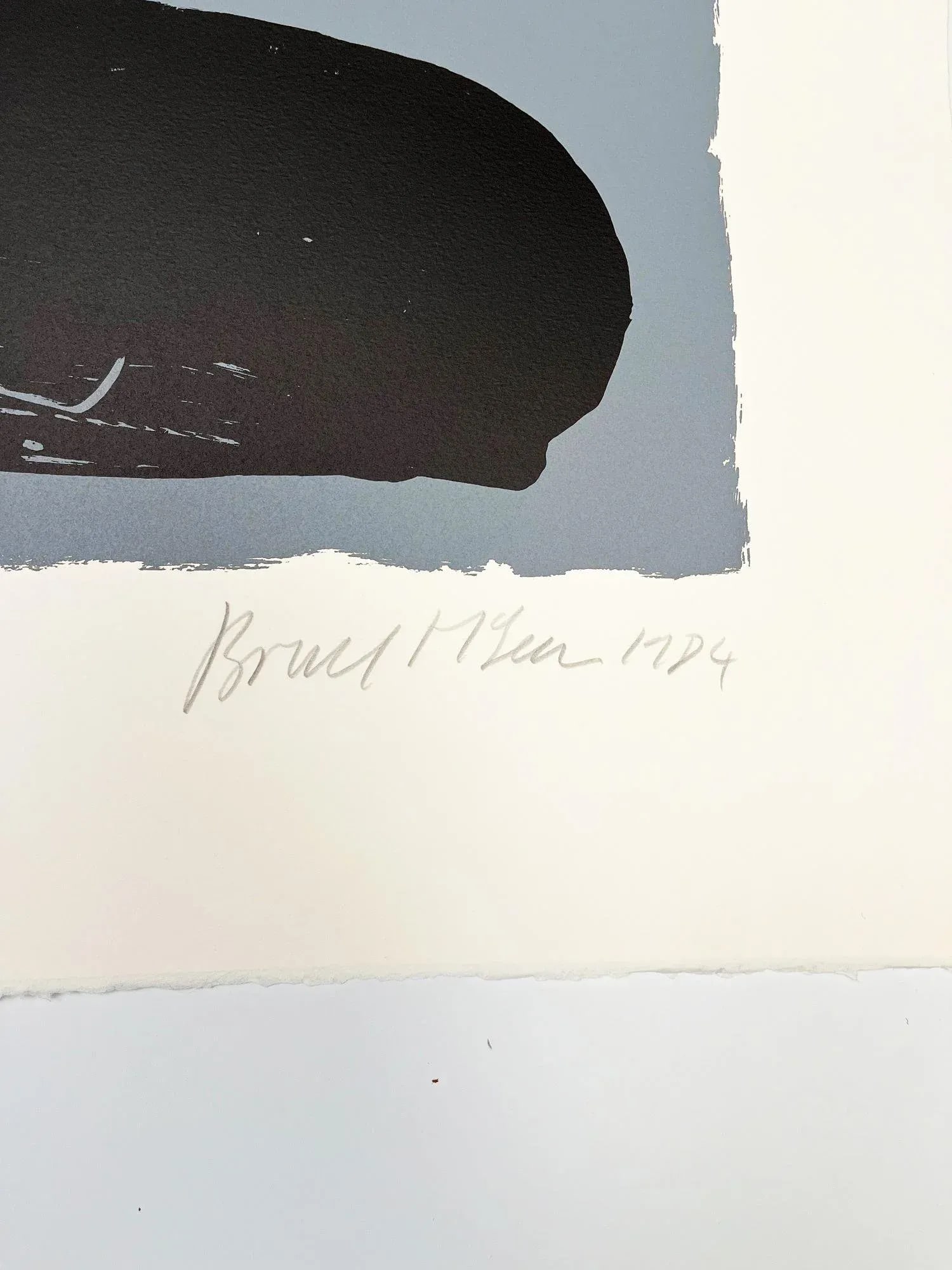 Bruce McLean Abstract Signed and Numbered Screenprint, Pipe Smokers 1984 - 2