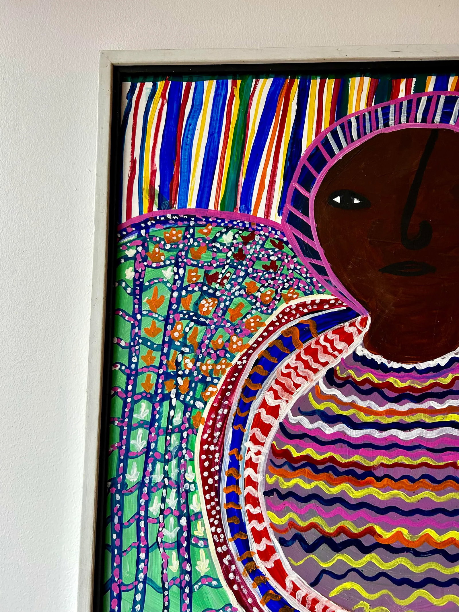 1970s Louisiane Saint Fleurant Haitian Painting, Framed - 4