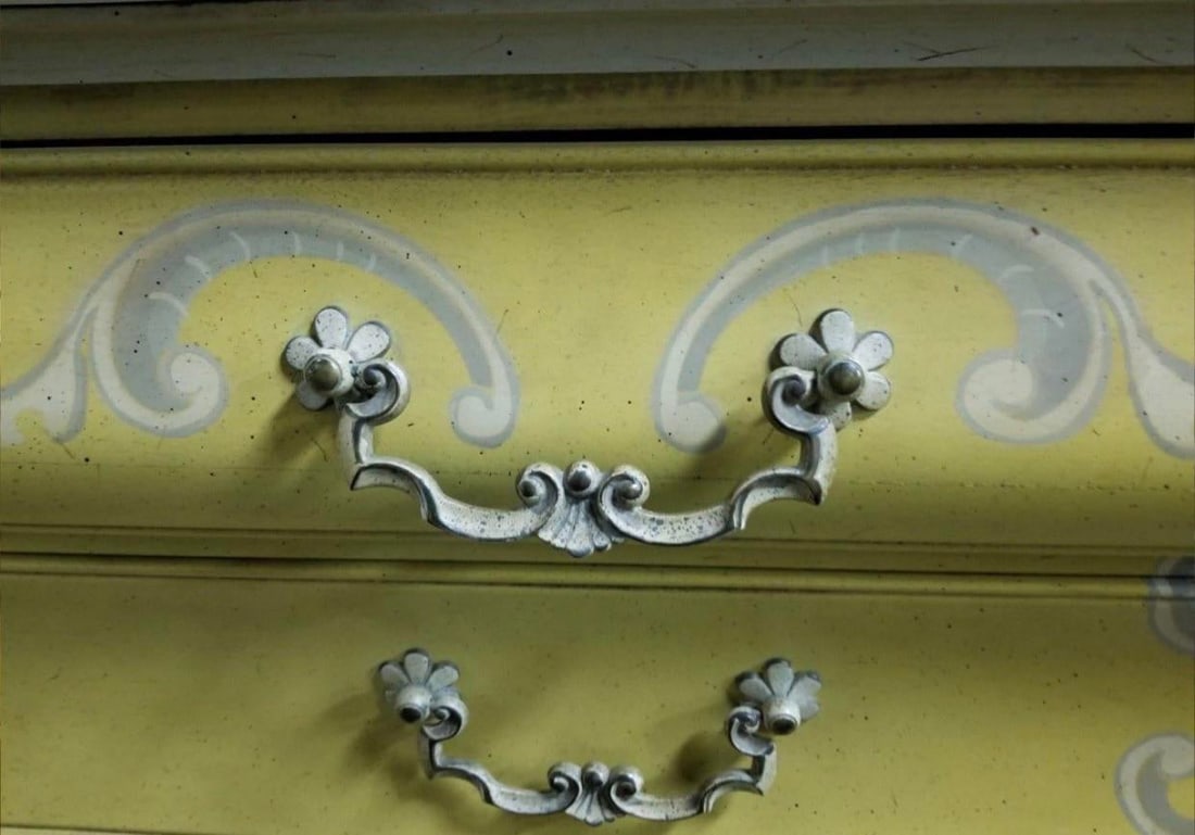 Drexel French Country Yellow China Cabinet - 6