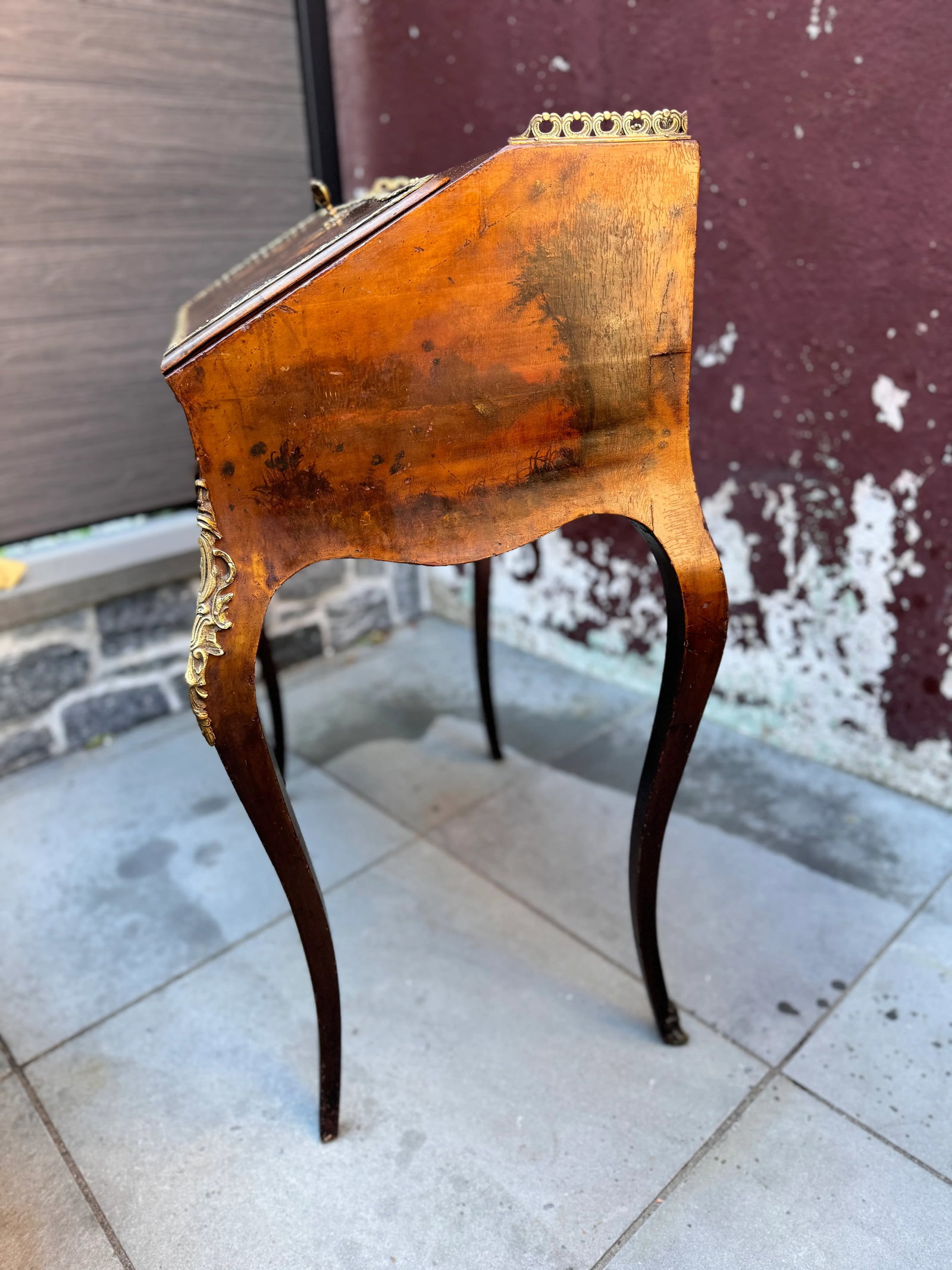 Louis XV Style Slant Front Painted Desk - 3