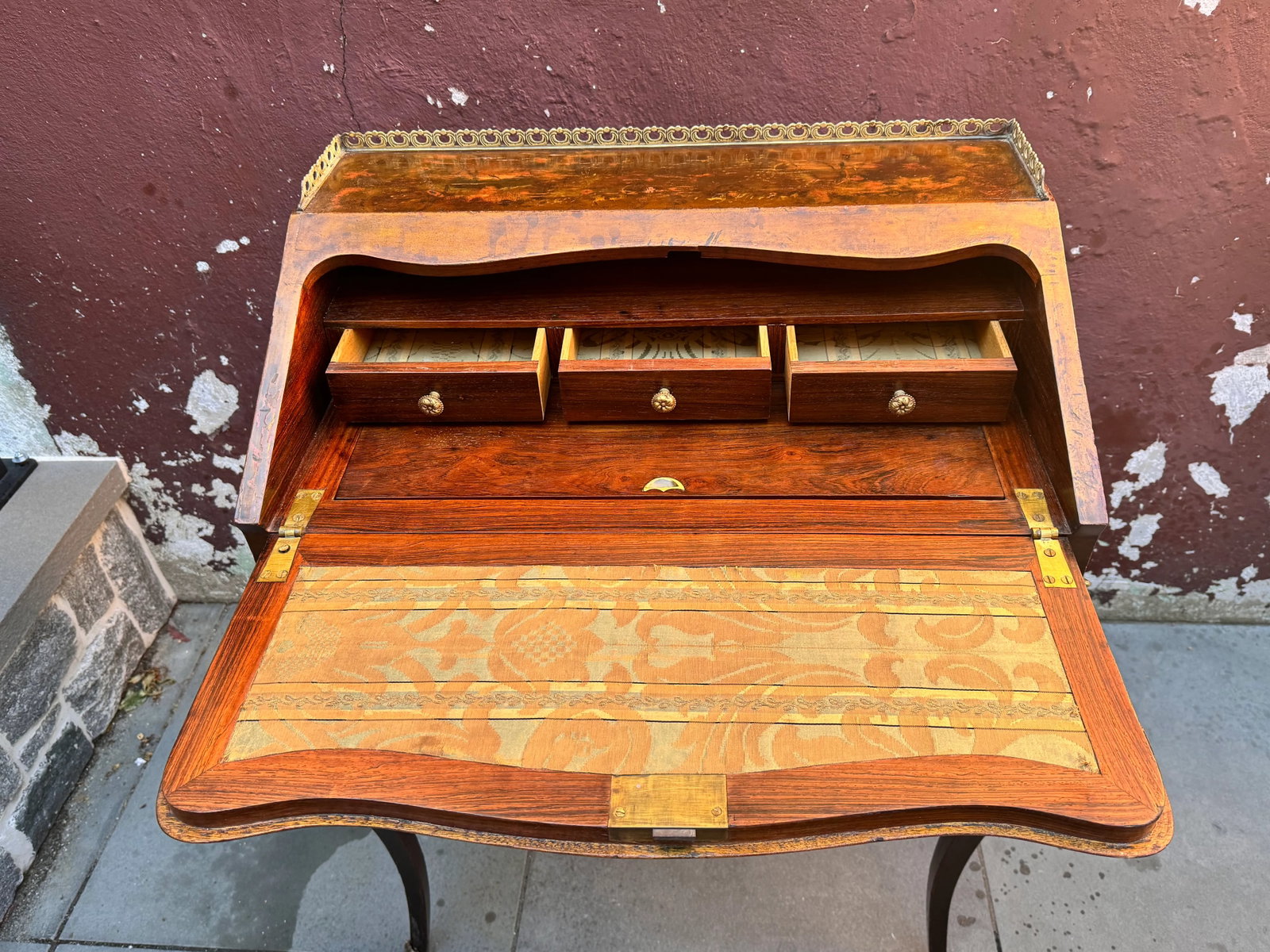 Louis XV Style Slant Front Painted Desk - 4