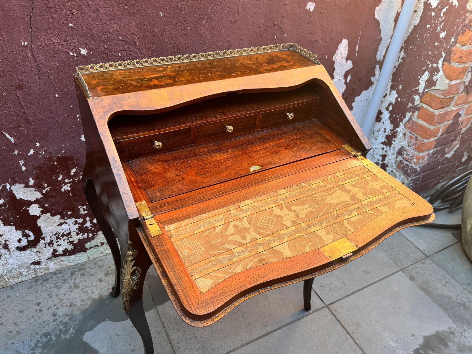 Louis XV Style Slant Front Painted Desk - 5