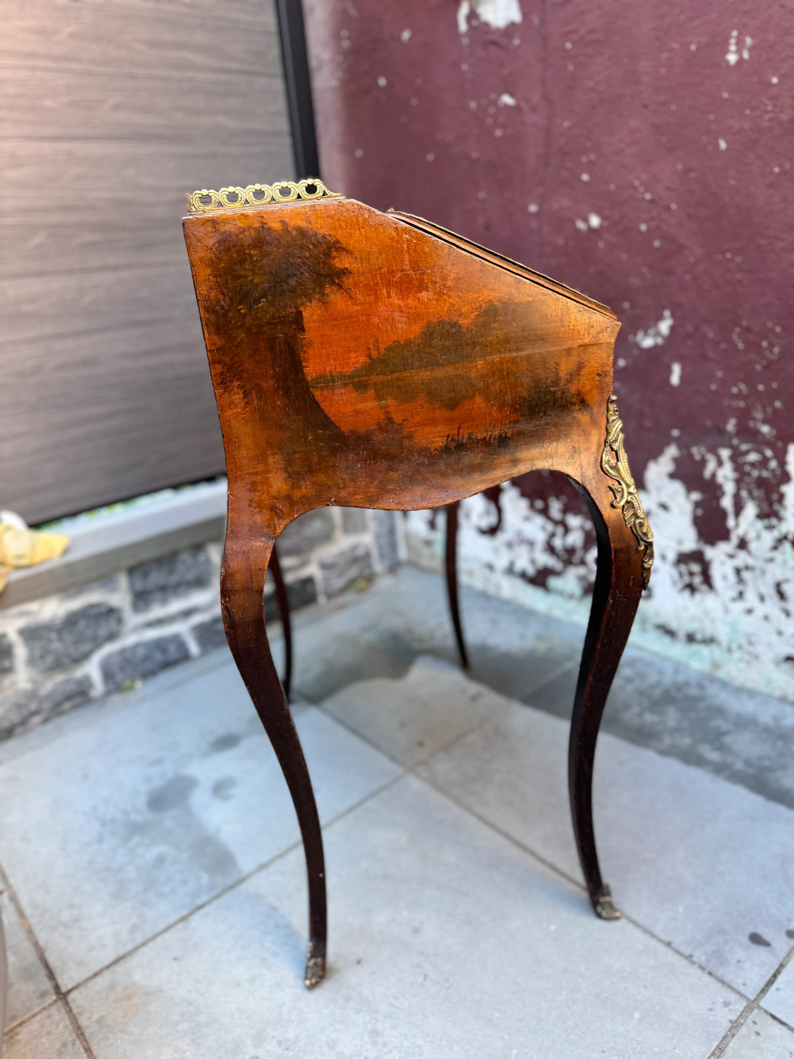 Louis XV Style Slant Front Painted Desk - 6