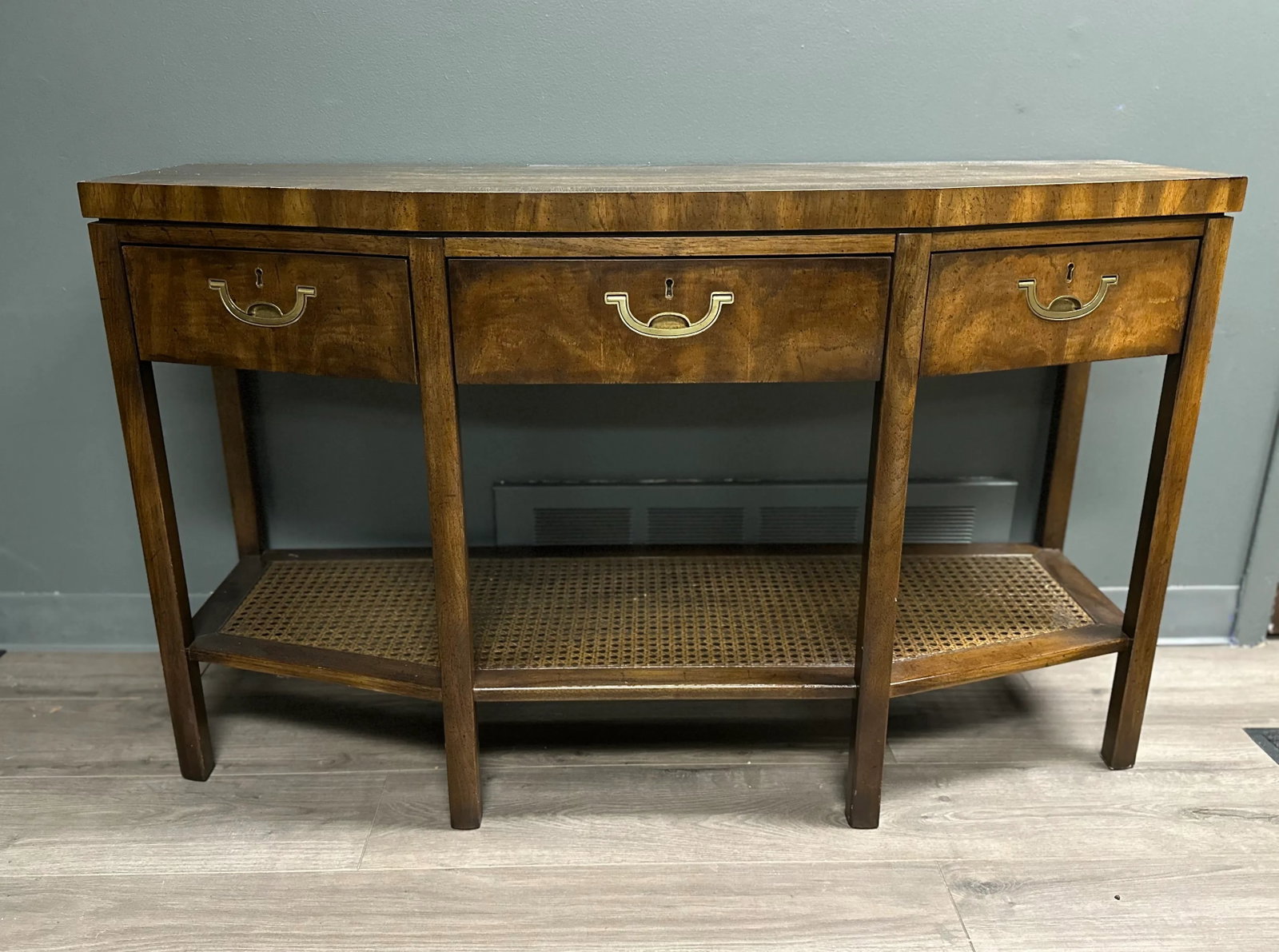 Vintage Drexel Accolade Campaign Style Console Hall Table - 5
