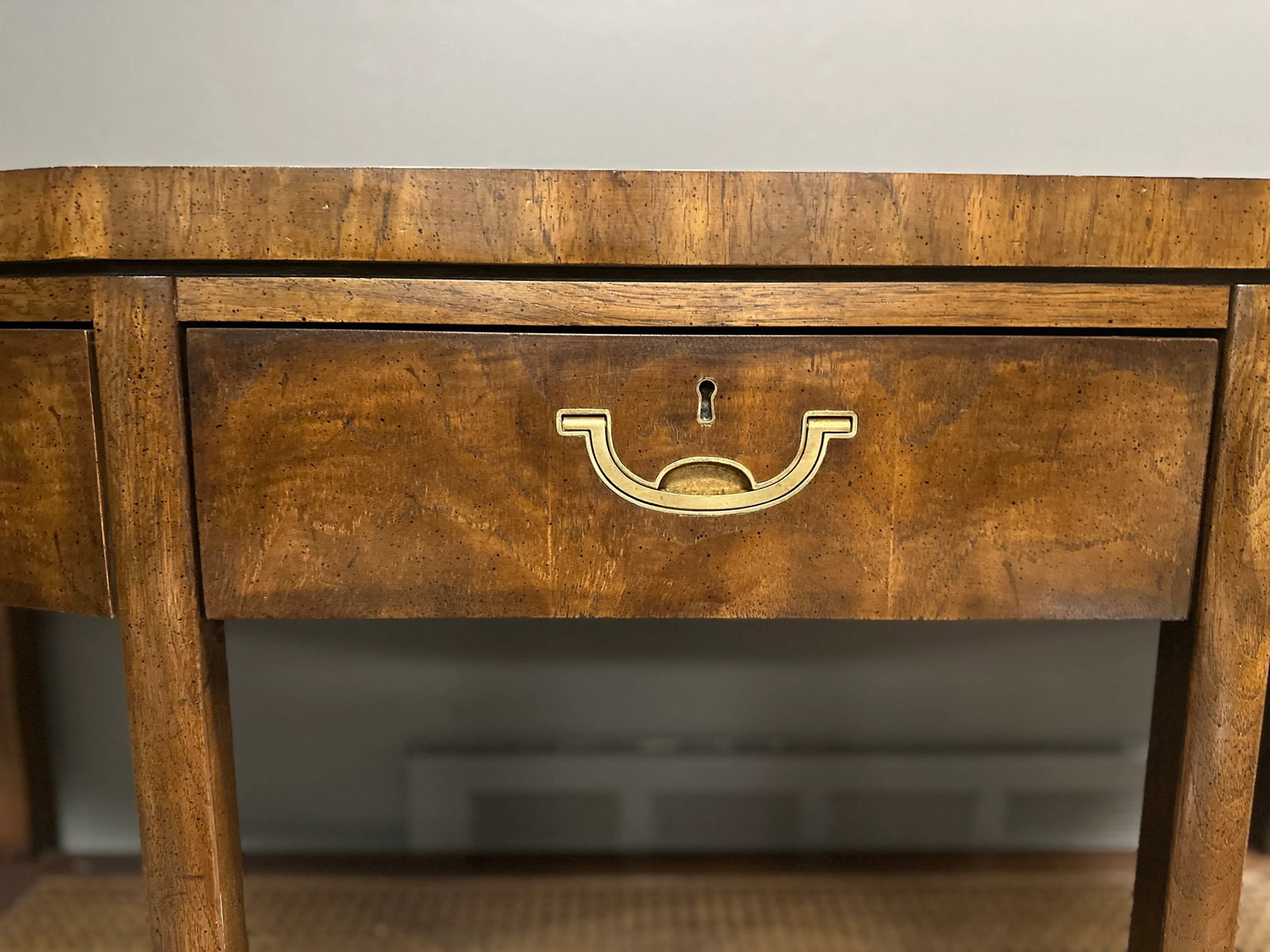 Vintage Drexel Accolade Campaign Style Console Hall Table - 7