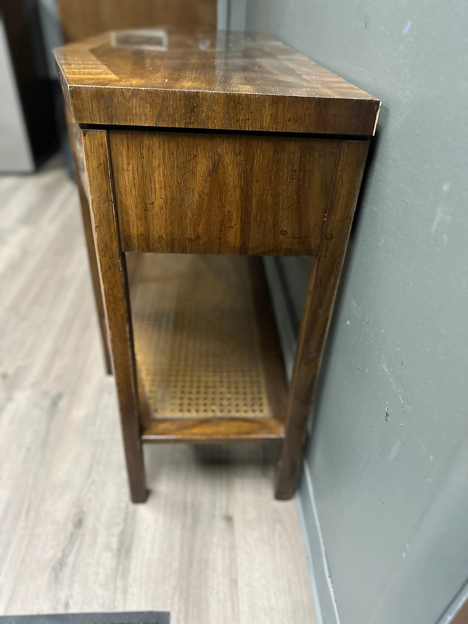 Vintage Drexel Accolade Campaign Style Console Hall Table - 9