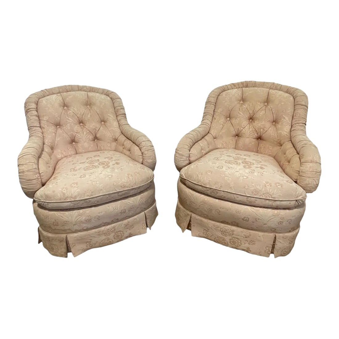 Late 20th Century Baker Furniture Slipper Chairs - a Pair (1 of 5)