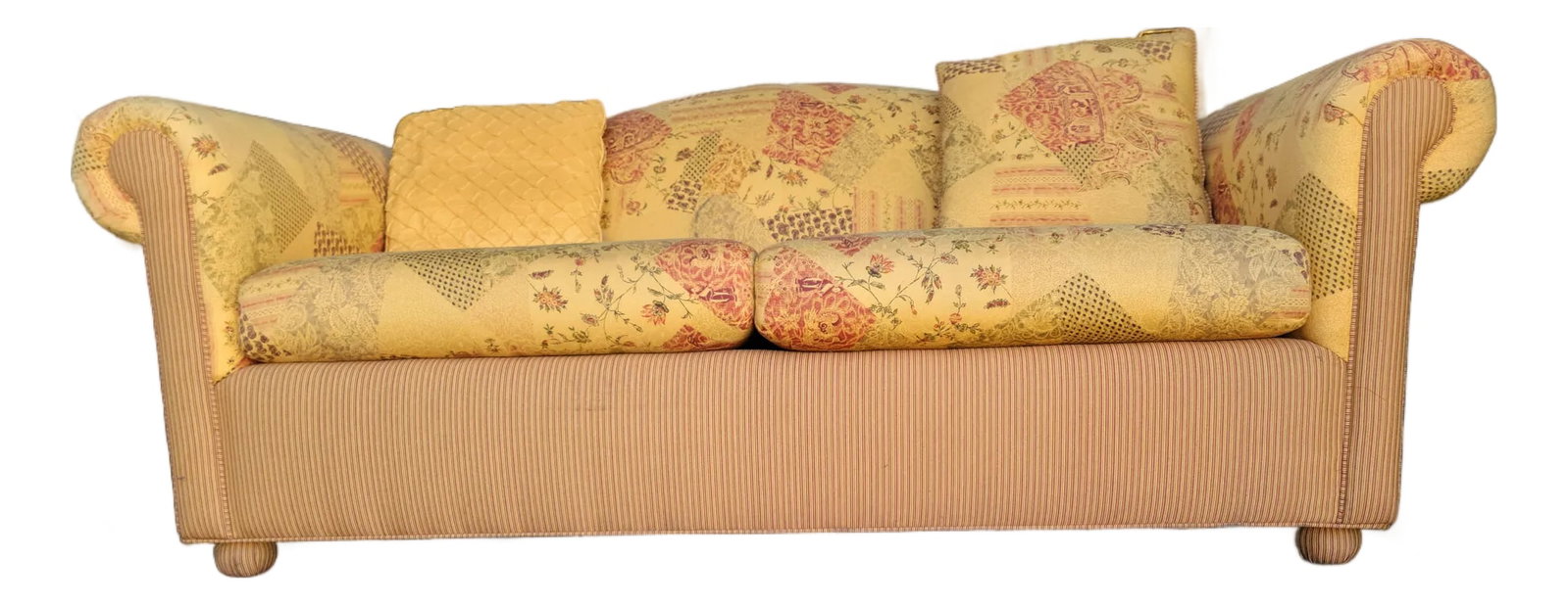 Hand Stitched Loveseat With Asian Theme (1 of 5)
