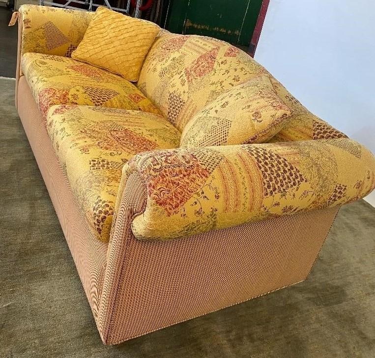 Hand Stitched Loveseat With Asian Theme - 5
