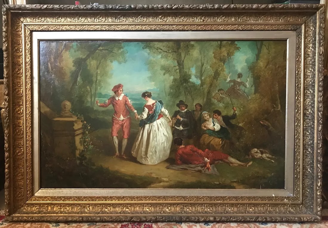 Jean Antoine Watteau, Circle Of, 18th Century Large Old Master Painting, France - 13