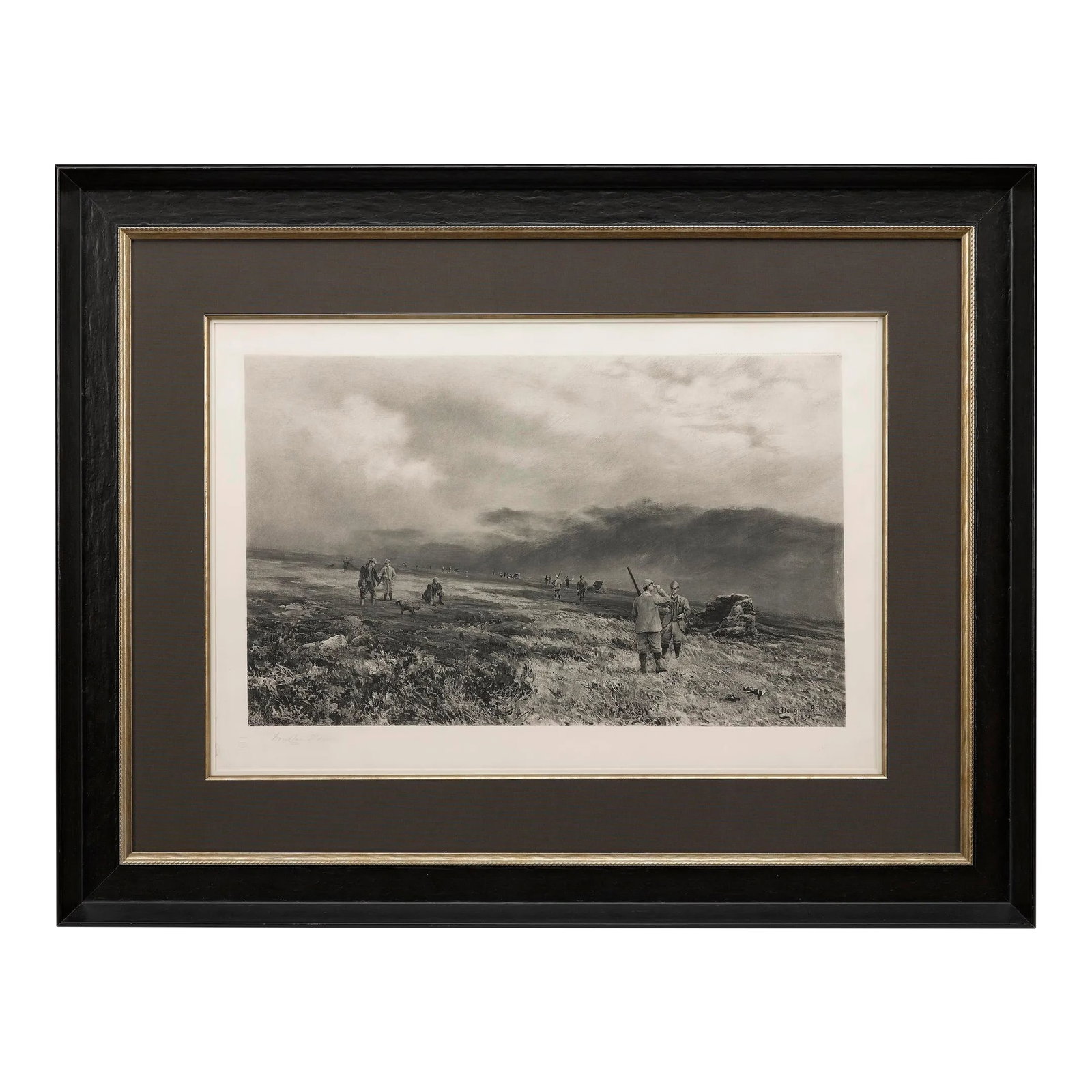 Hunting Scene Signed by Douglas Adams, Ap 1/300, Late 19th Century (1 of 5)