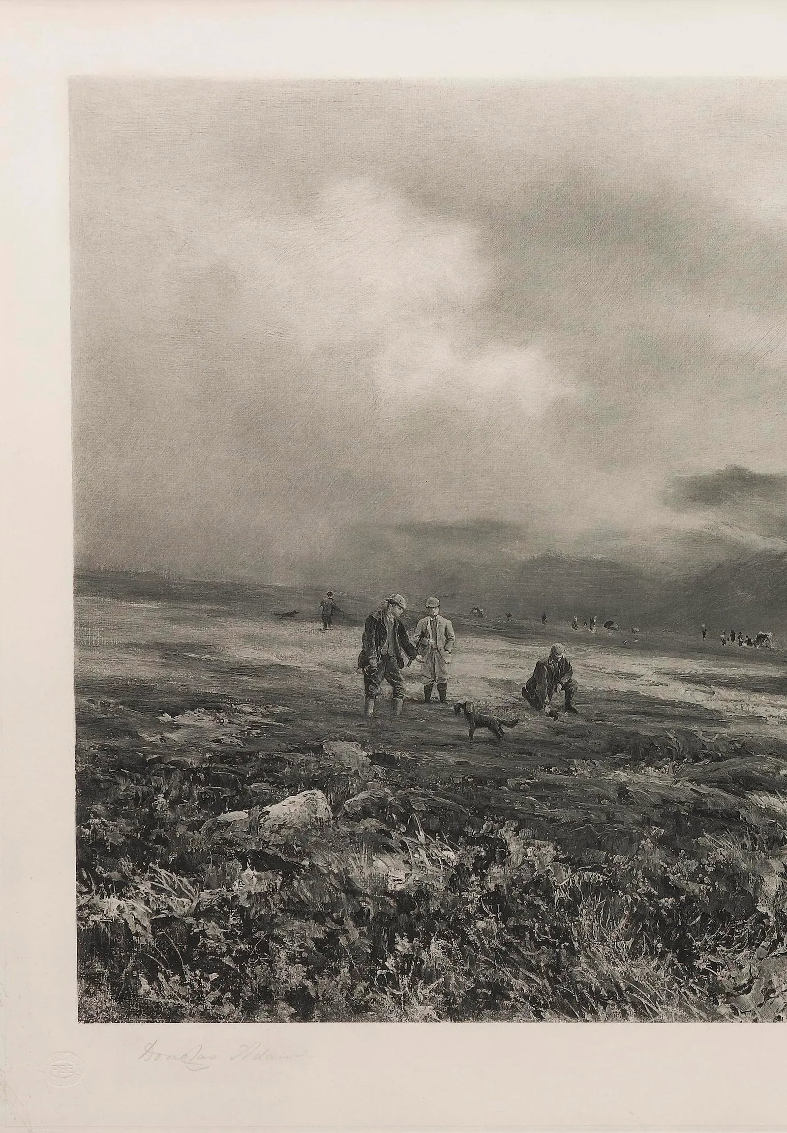 Hunting Scene Signed by Douglas Adams, Ap 1/300, Late 19th Century - 3