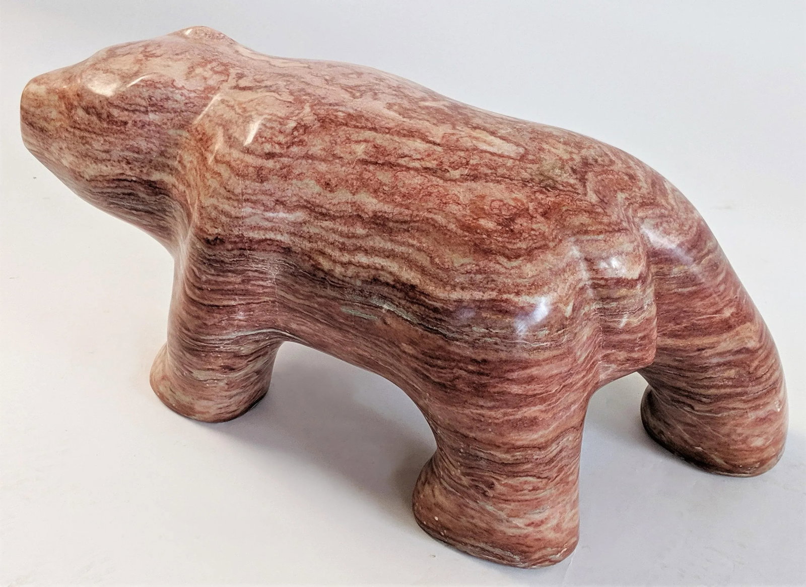 1980s Fred Begay Alabaster Bear Sculpture - 6