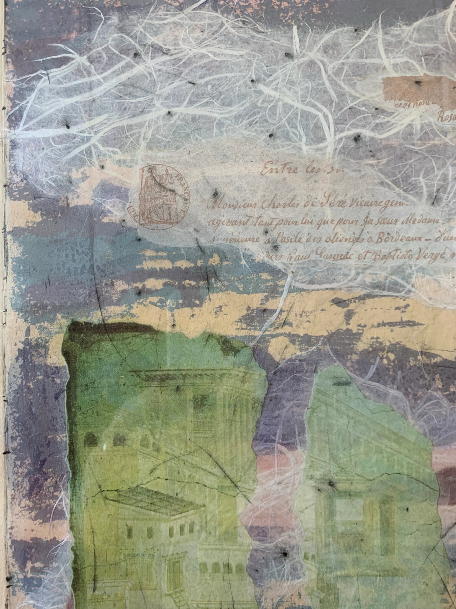 Danielle Desplan Signed Mixed Media Original Print, Framed - 2