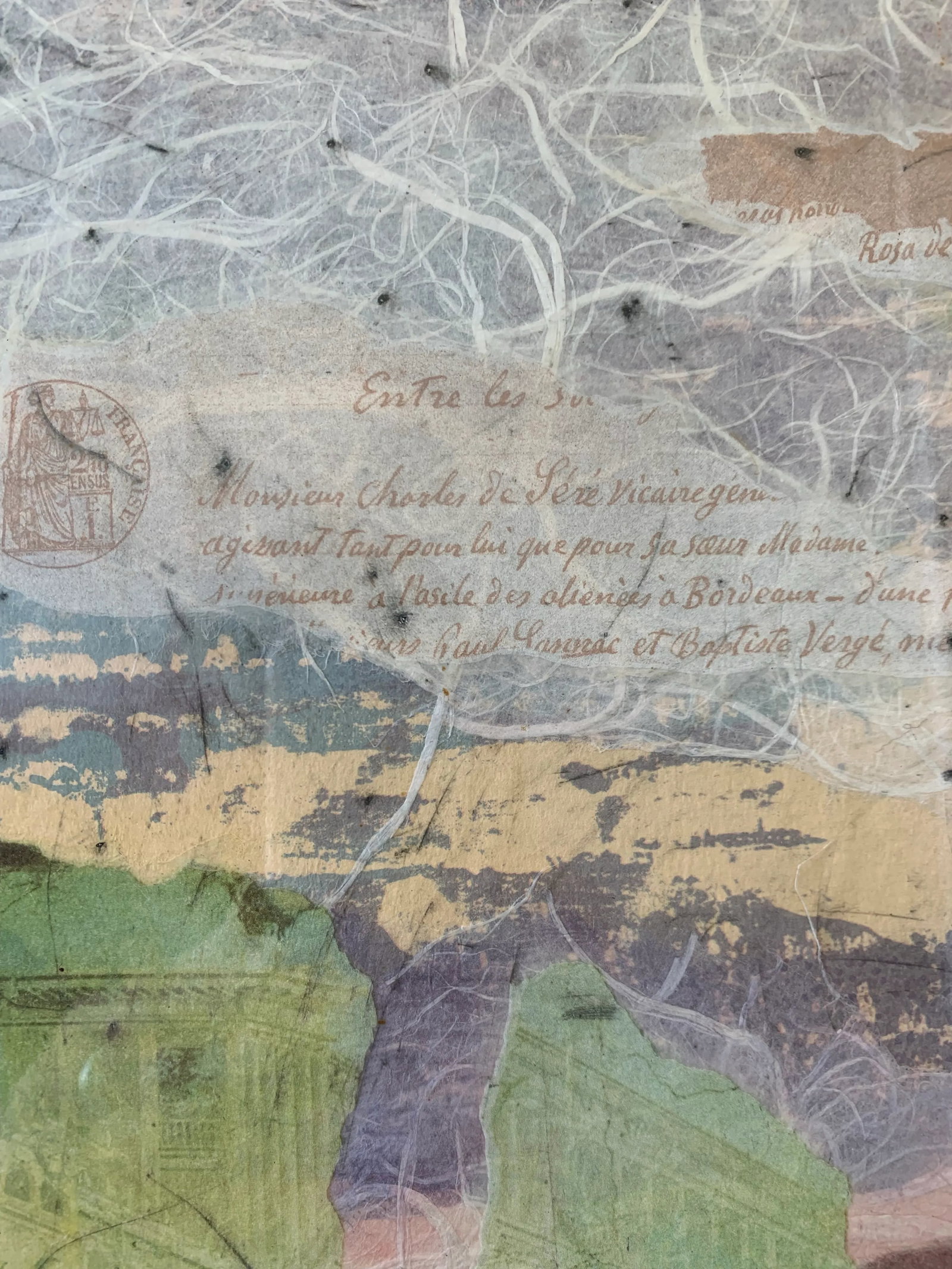 Danielle Desplan Signed Mixed Media Original Print, Framed - 6