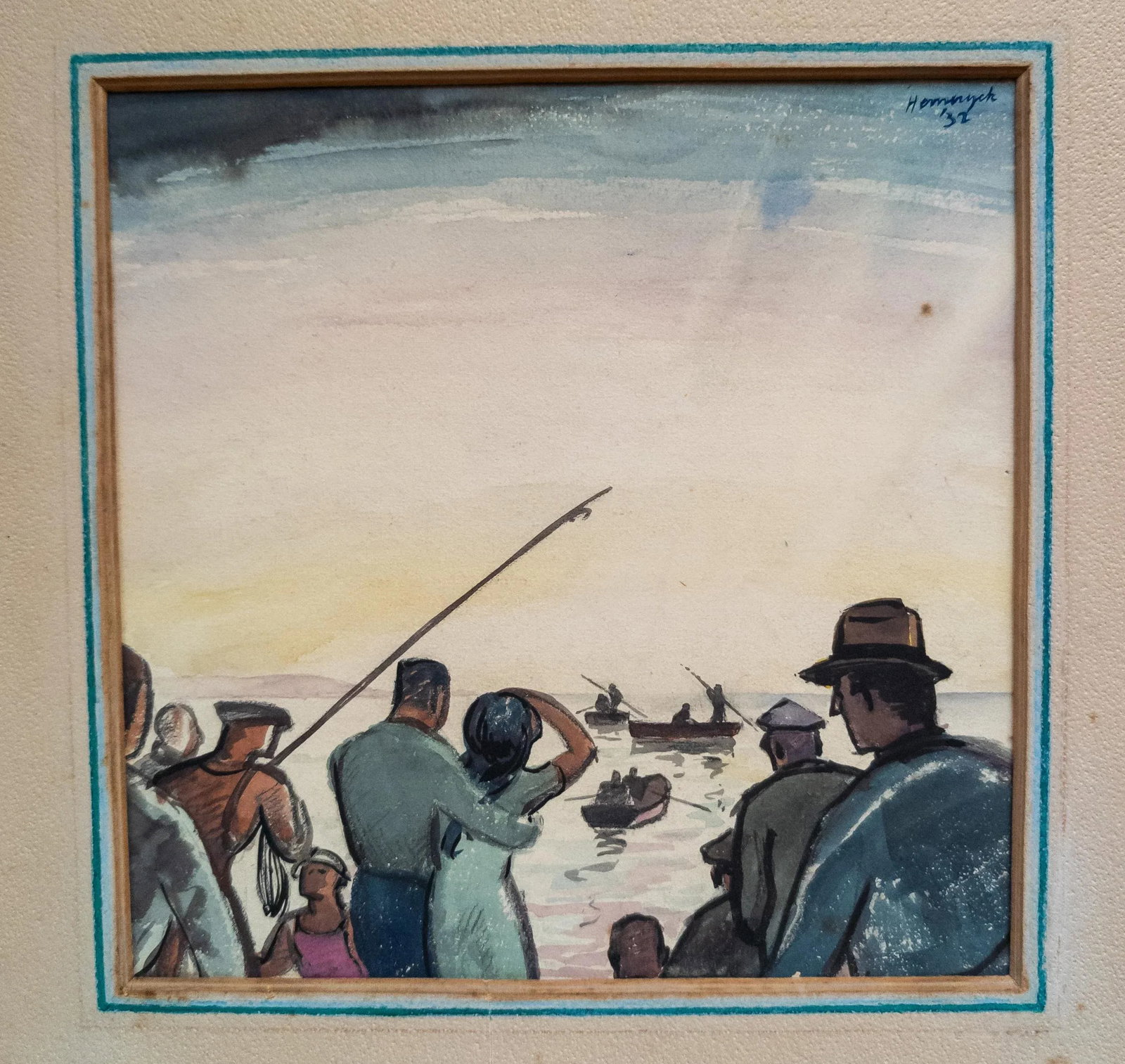 Early 20th Century American Gouache Painting by Albert Hemeryck - 2