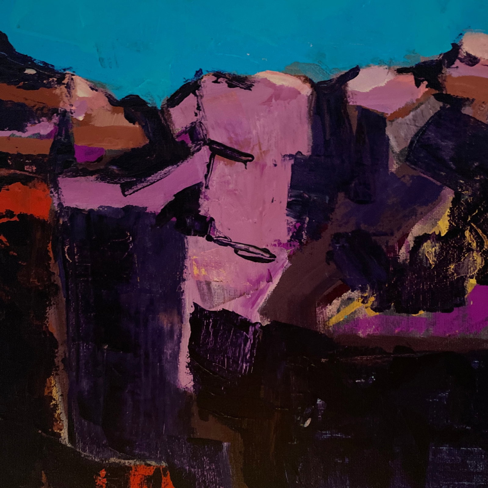 "Canyon Patchwork" Original Painting on Canvas - 5