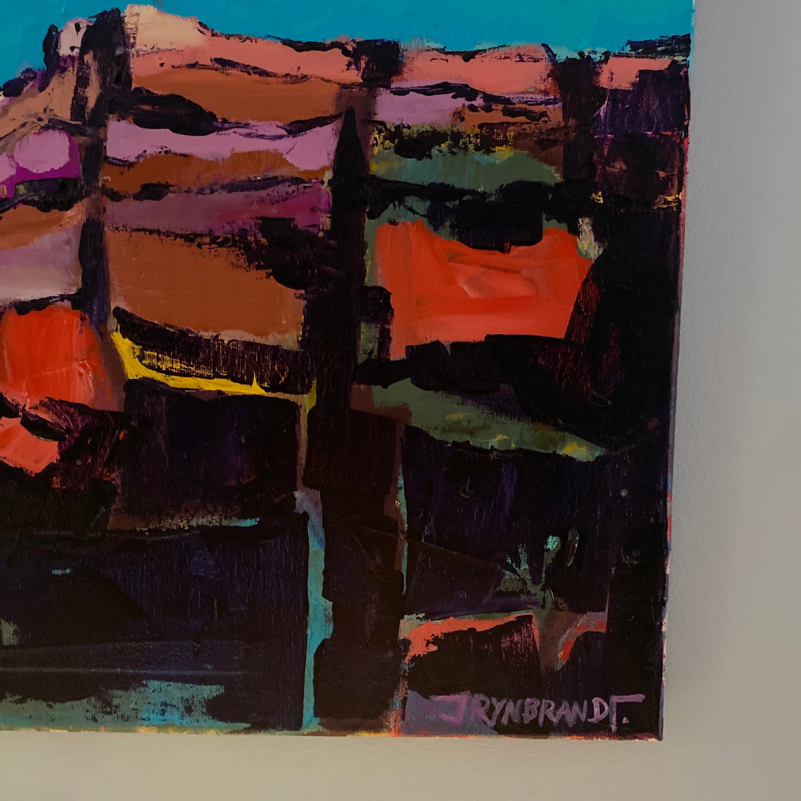 "Canyon Patchwork" Original Painting on Canvas - 6