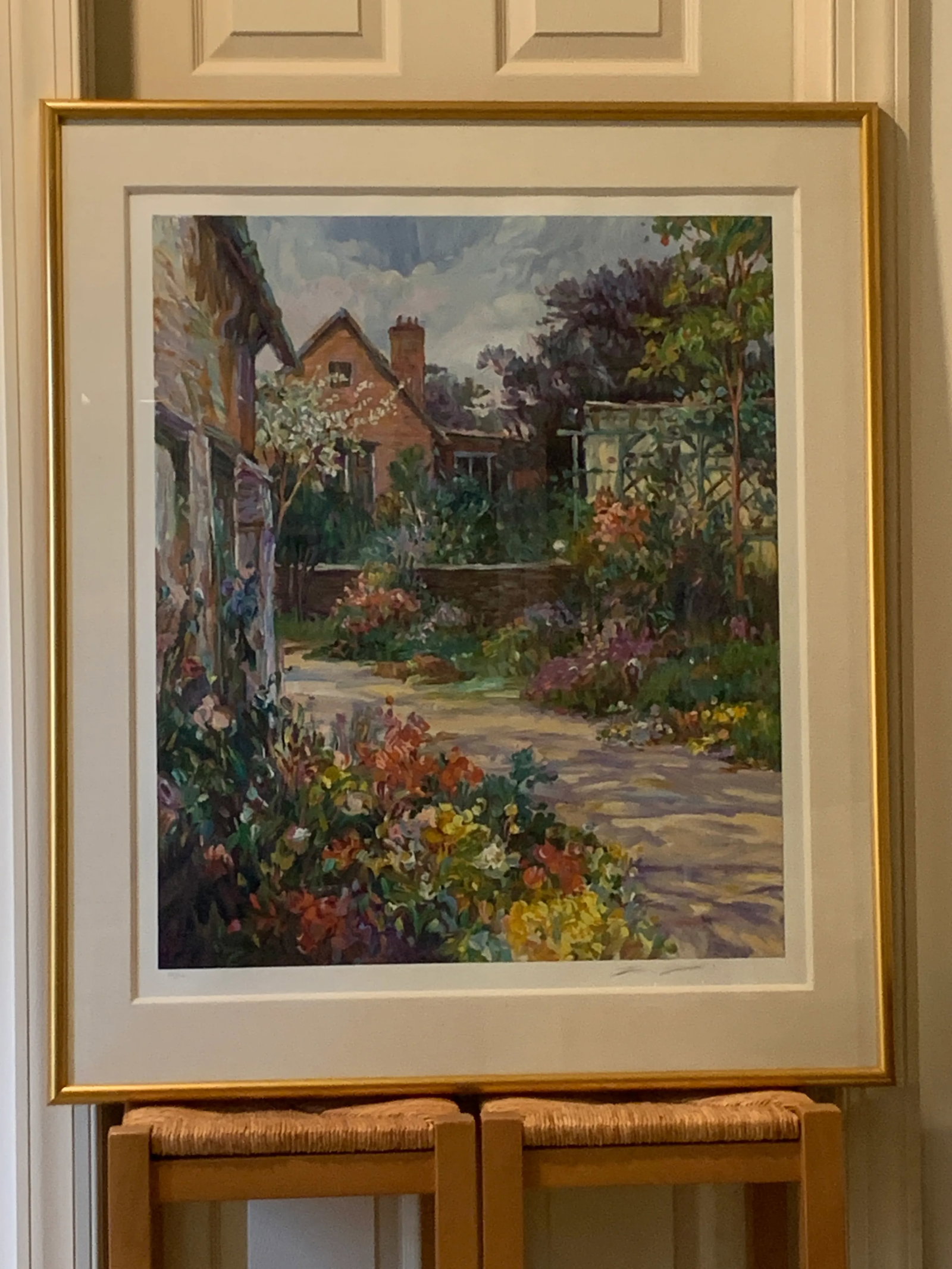 Large Framed Henri Plisson Signed Serigraph - 12