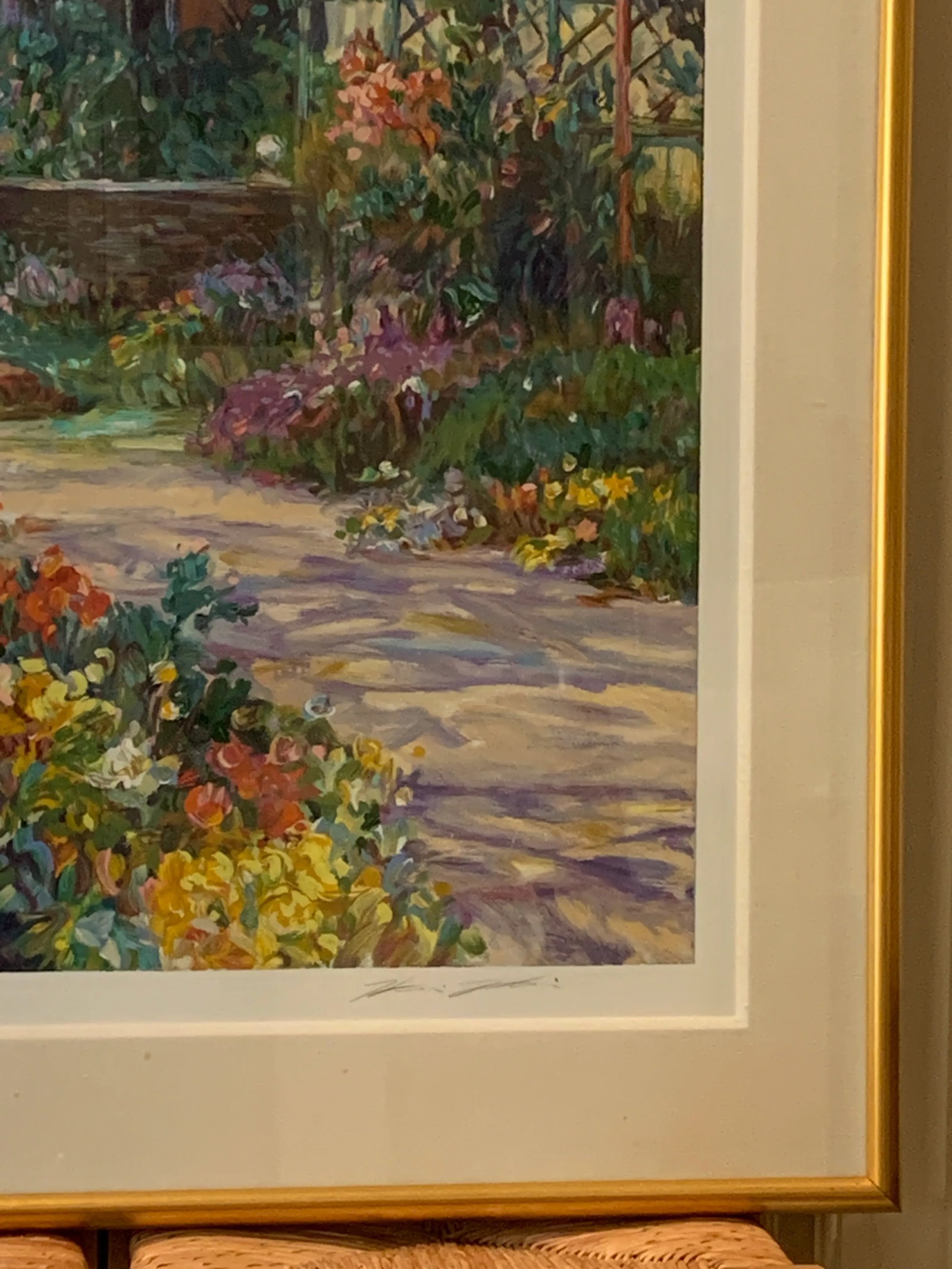Large Framed Henri Plisson Signed Serigraph - 7