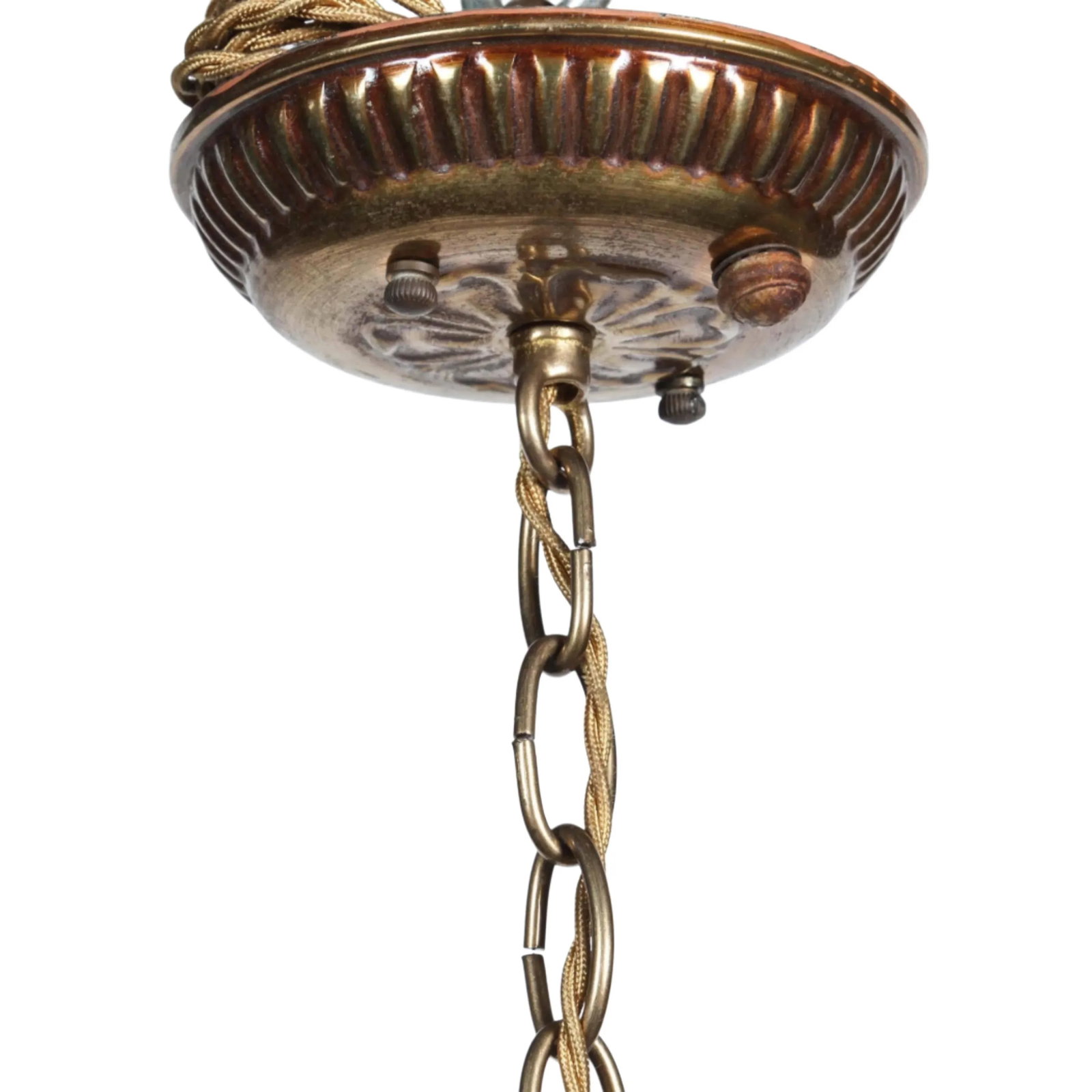 Mid 20th Century Bronze Monster-Face Chandelier - 4