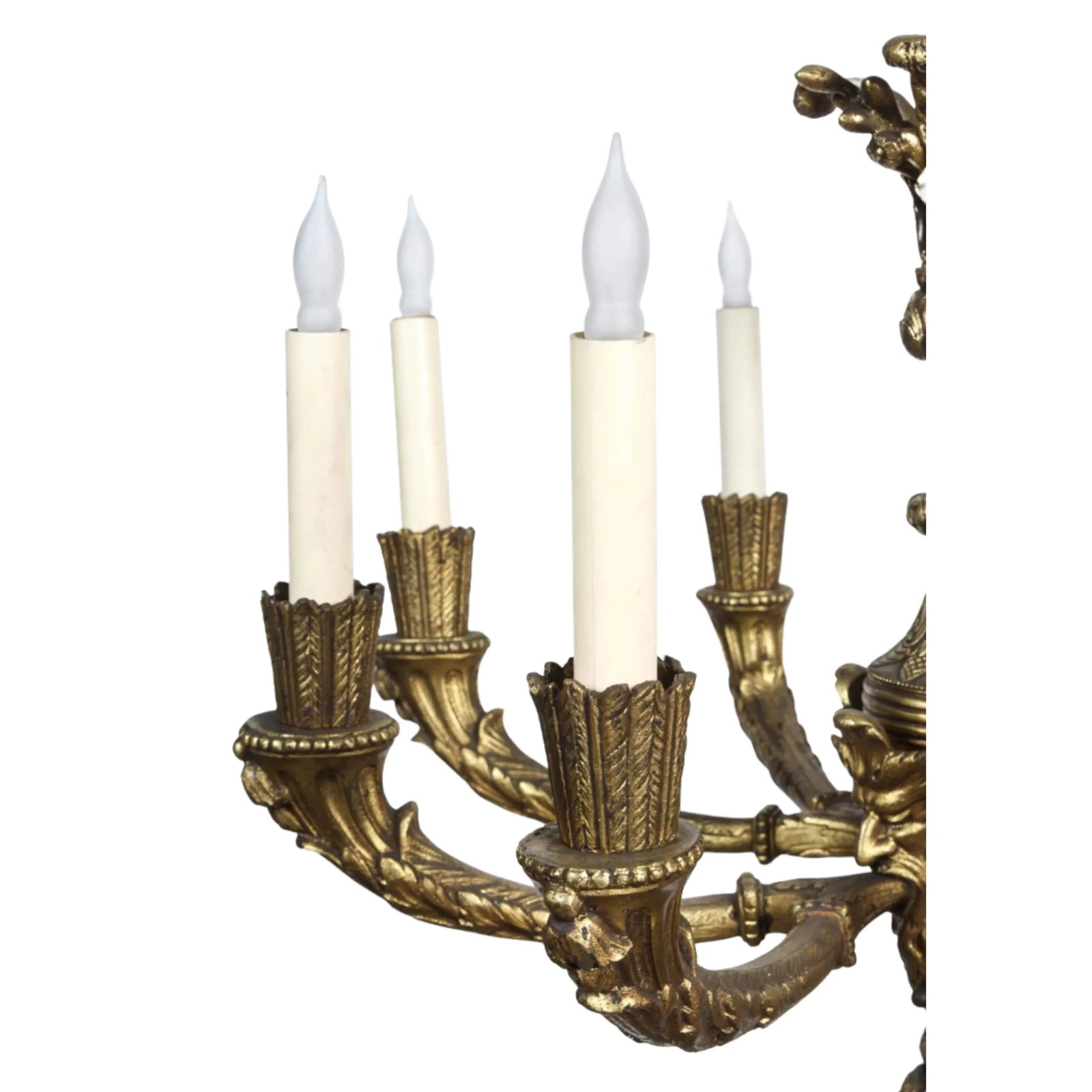 Mid 20th Century Bronze Monster-Face Chandelier - 5