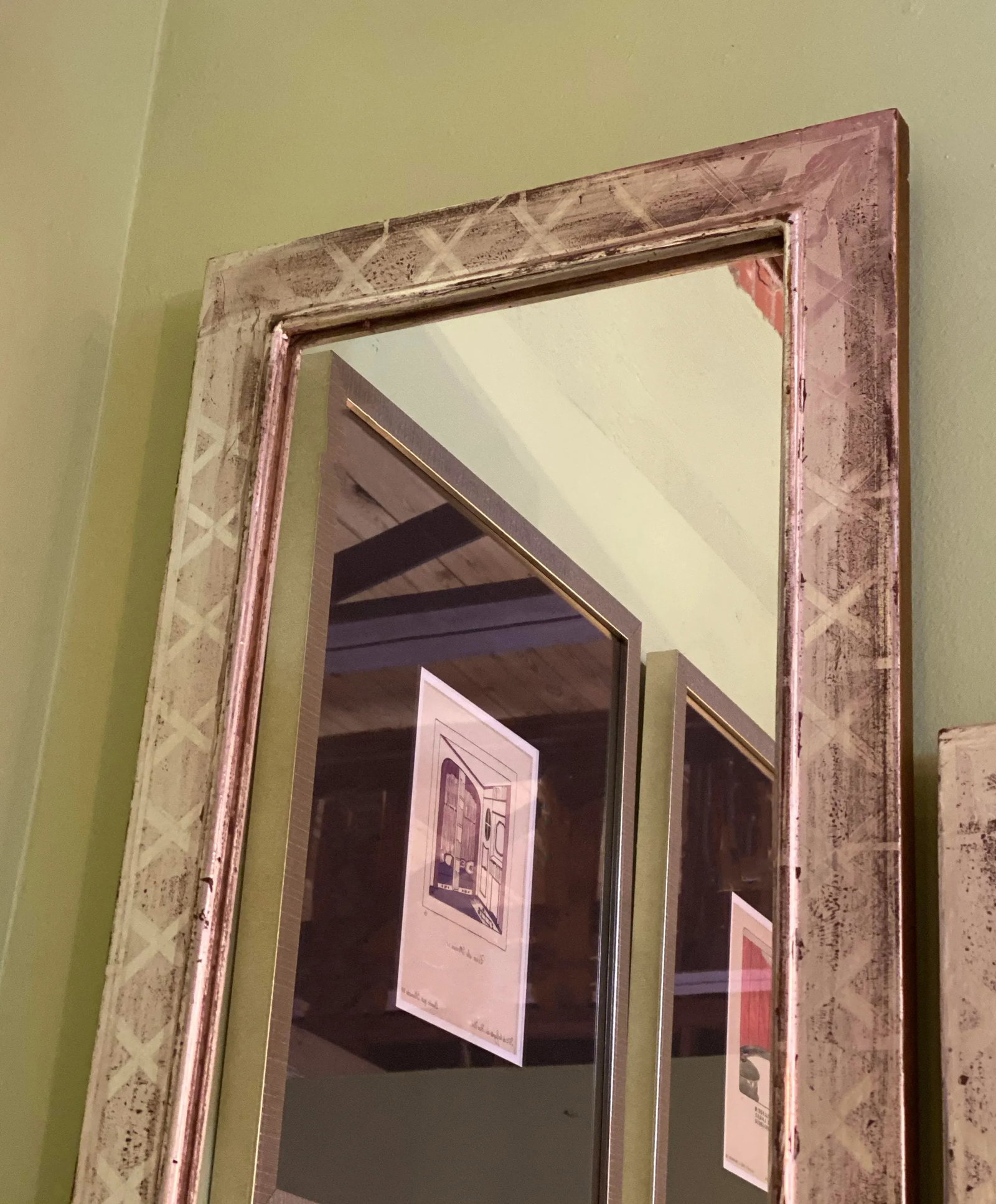 19th Century Silver Leaf High Style Louis Phillips Mirrors - a Pair - 2