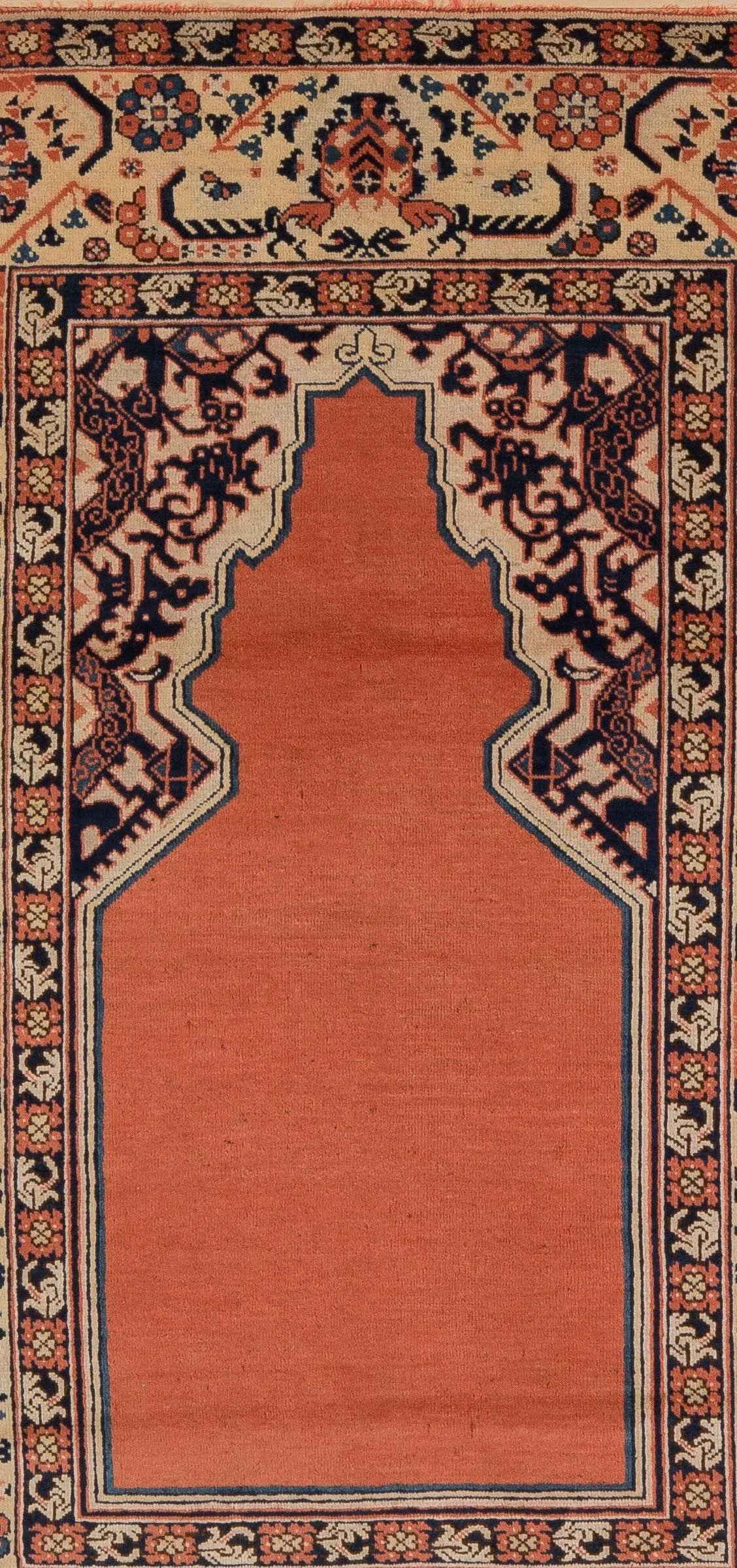 Early 20th Century Antique Khotan Prayer Rug - 4' * 5'6'' - 5