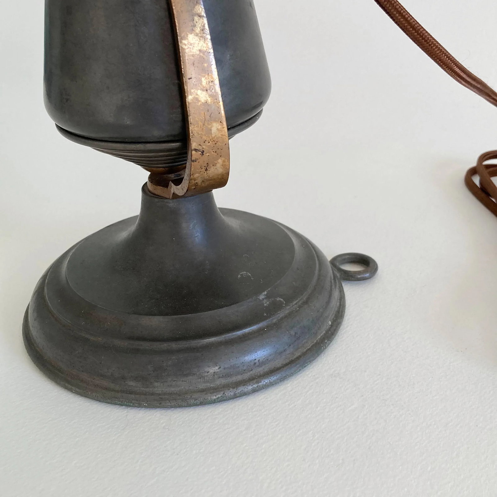 Antique 1860s to 1880s Pewter Gimbal Wall or Table Lights Nautical Ship Lights Wall Sconces - a Pair - 5