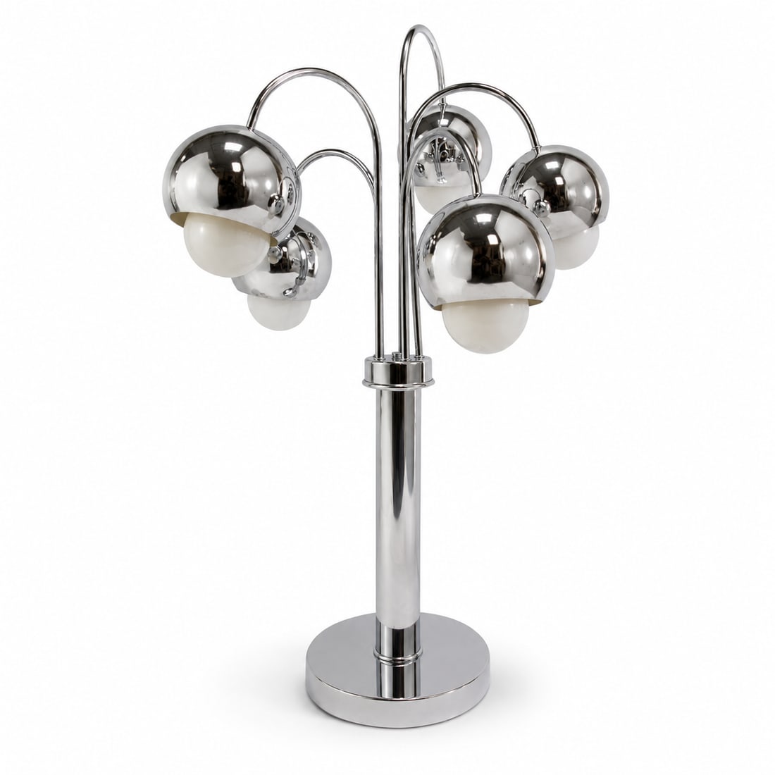 Robert Sonneman Style Chrome Atomic Waterfall Table Lamp (1 of 9)