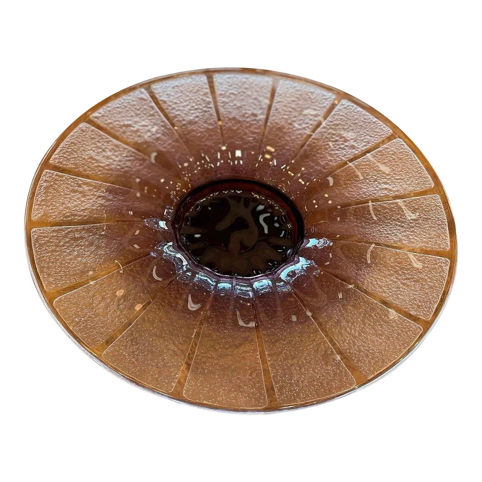 1920s Art Deco Glass Centerpiece, Signed (1 of 10)