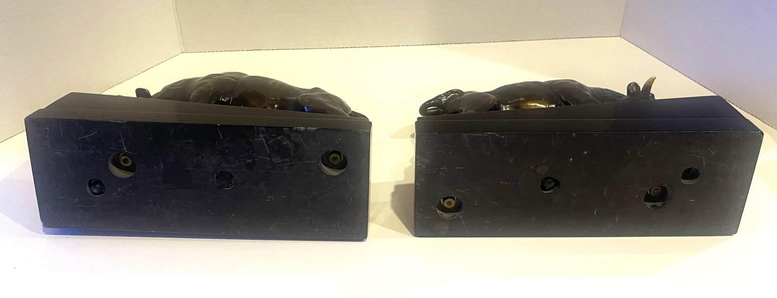 Mid 20th Century Bronze Bison Bookends- a Pair - 10