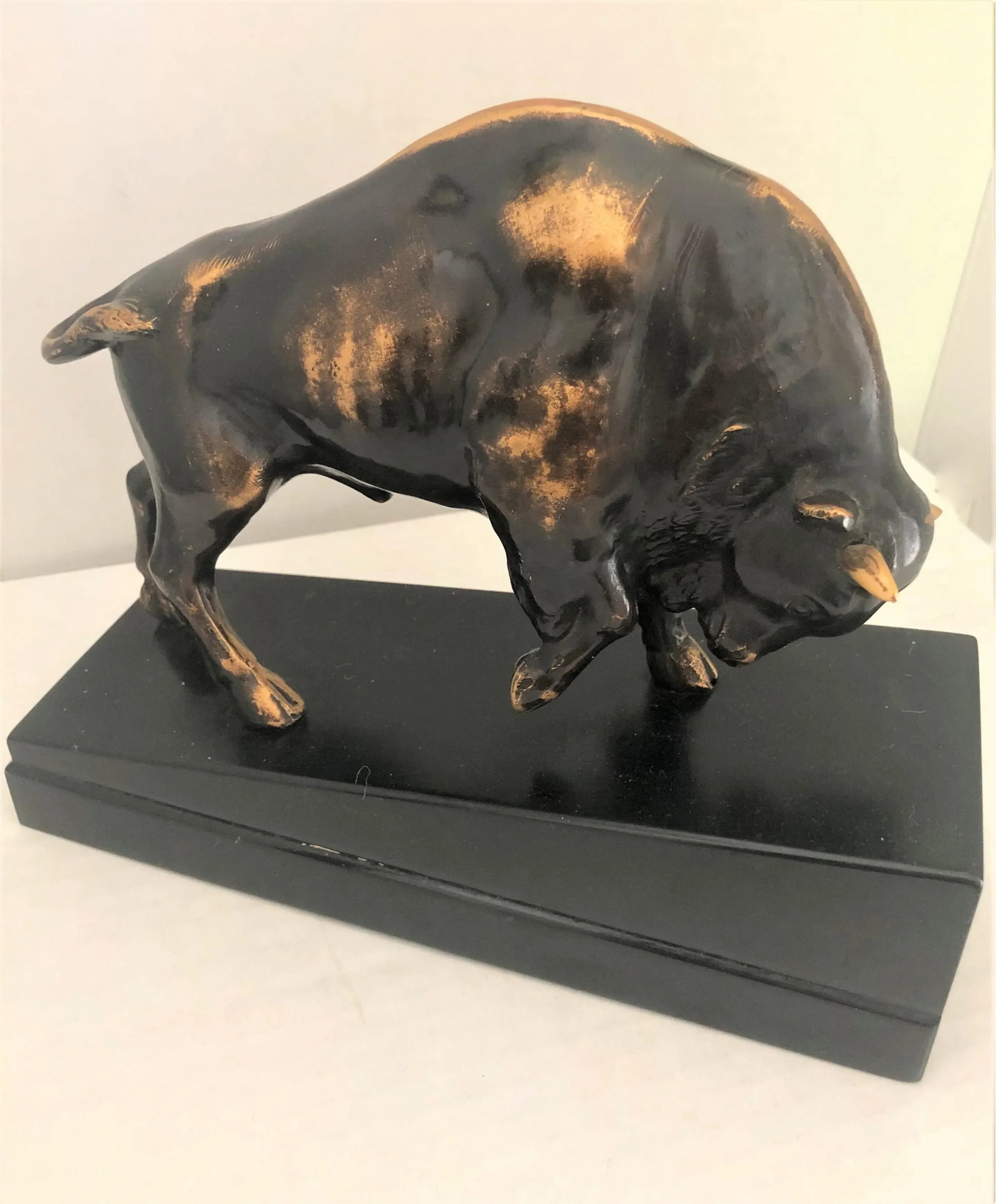 Mid 20th Century Bronze Bison Bookends- a Pair - 6
